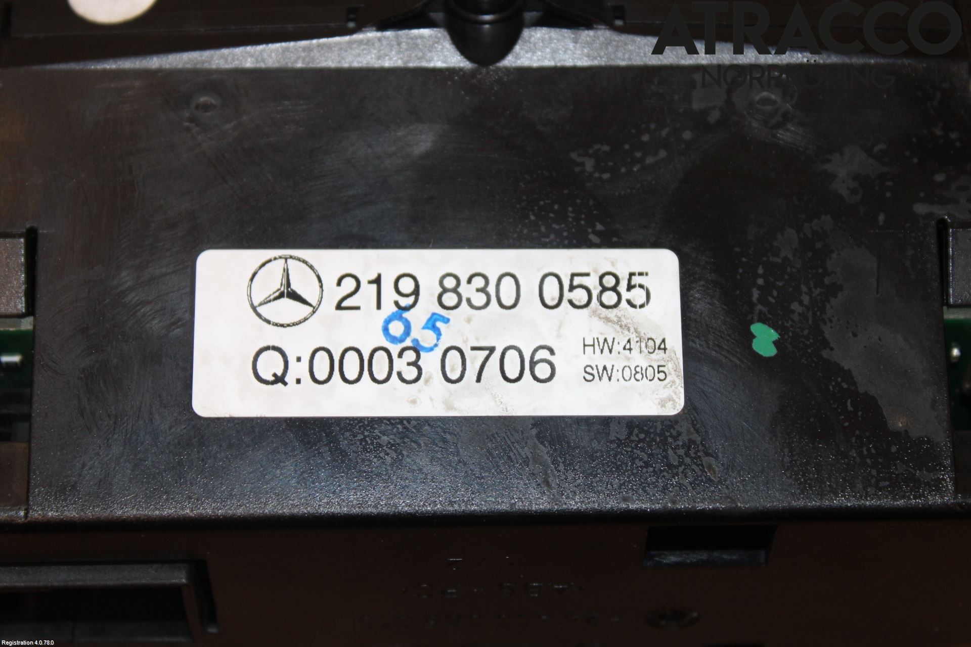 Mercedes-Benz MB CLS (C219) 03-11 Varmeapparat Panel(Regulering)