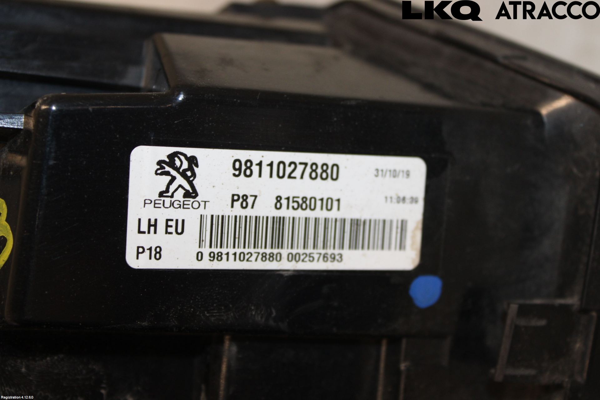 Peugeot 5008 17-24 Baklykt Venstre  På Luke(Indre
