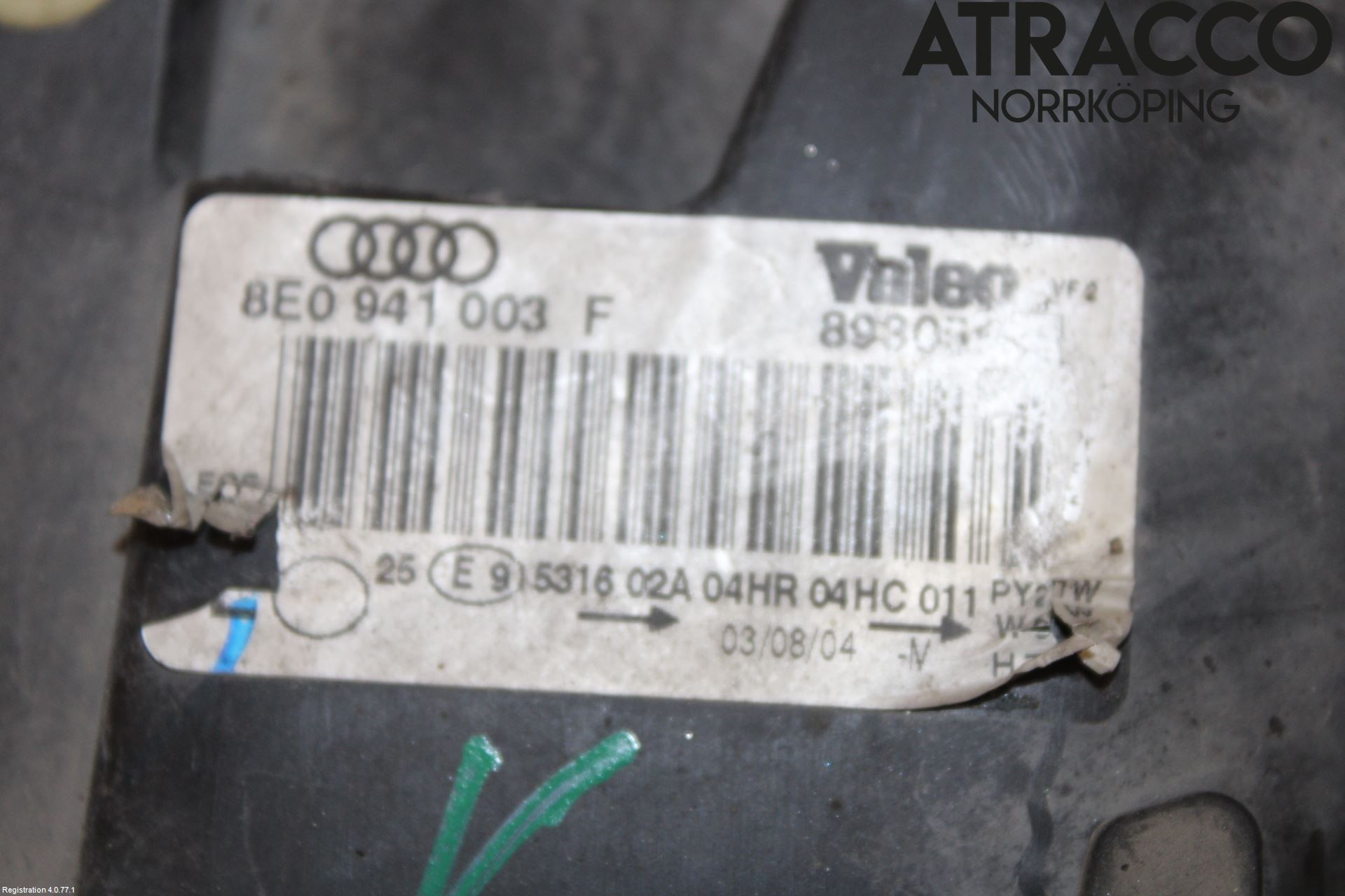 Audi A4/S4 01-05 Frontlykt Venstre
