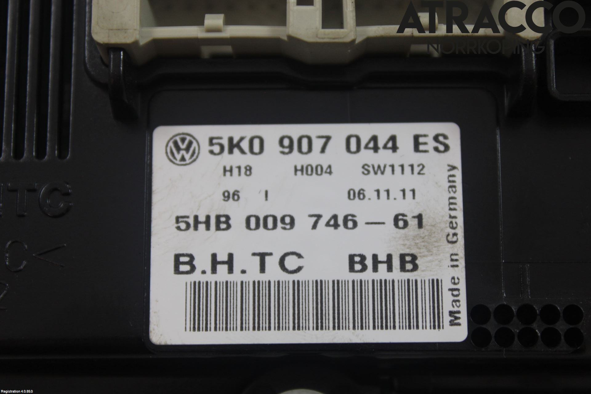 Volkswagen VW TOURAN 10-15 Varmeapparat Panel(Regulering)
