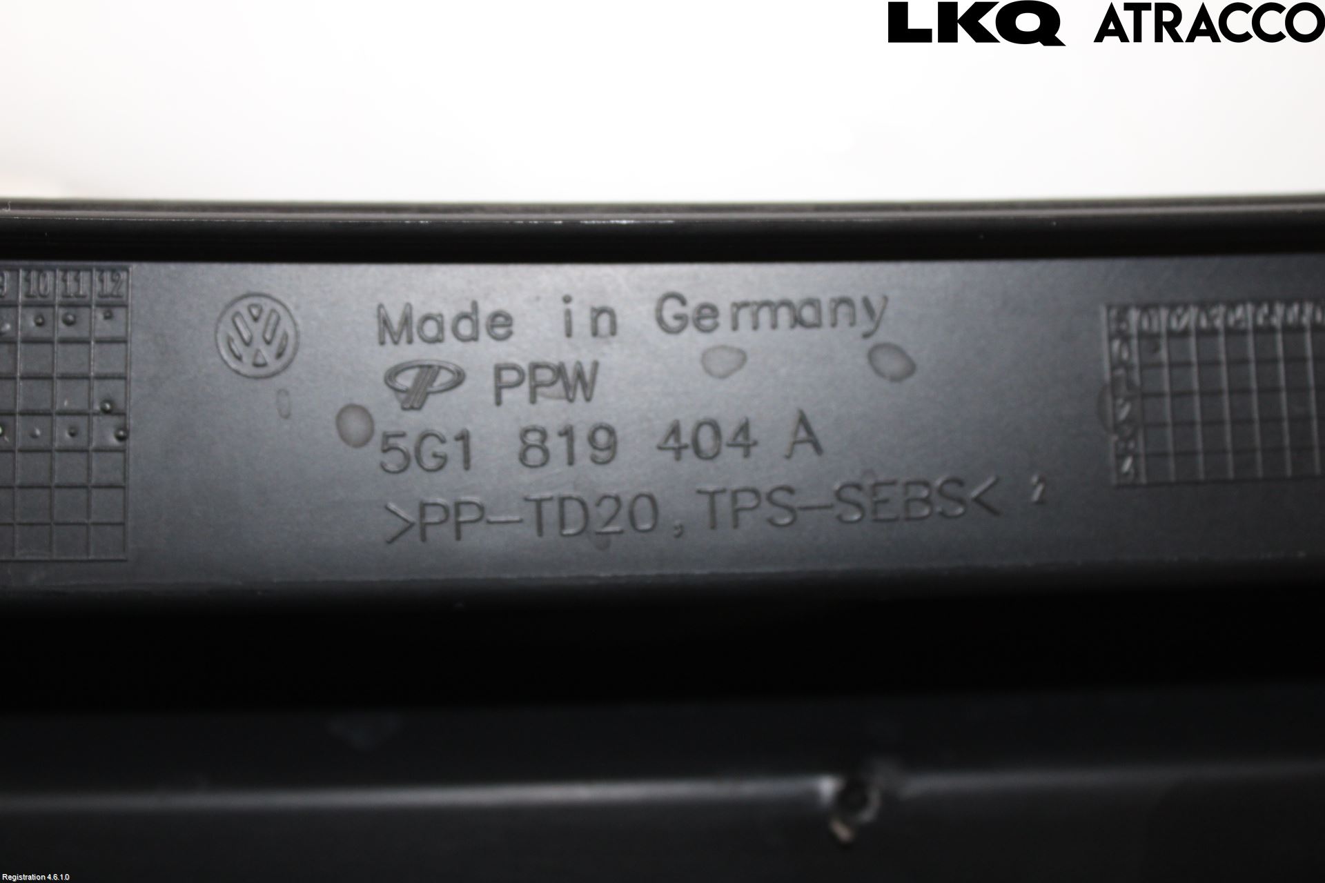 Volkswagen VW GOLF / E-GOLF VII 13-20 Visker Deksel-Grill-Under Frr