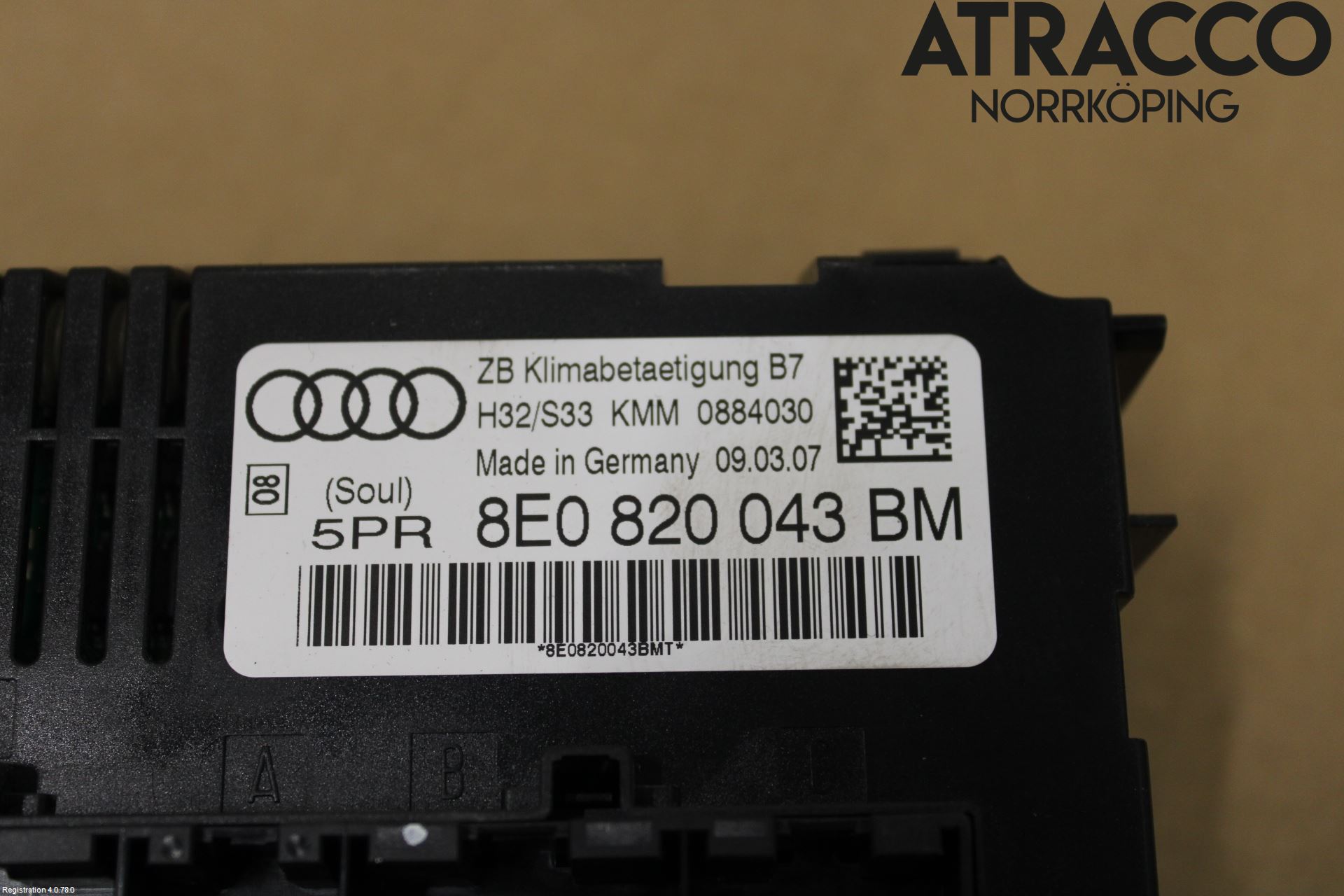 Audi A4/S4 05-07 Varmeapparat Panel(Regulering)