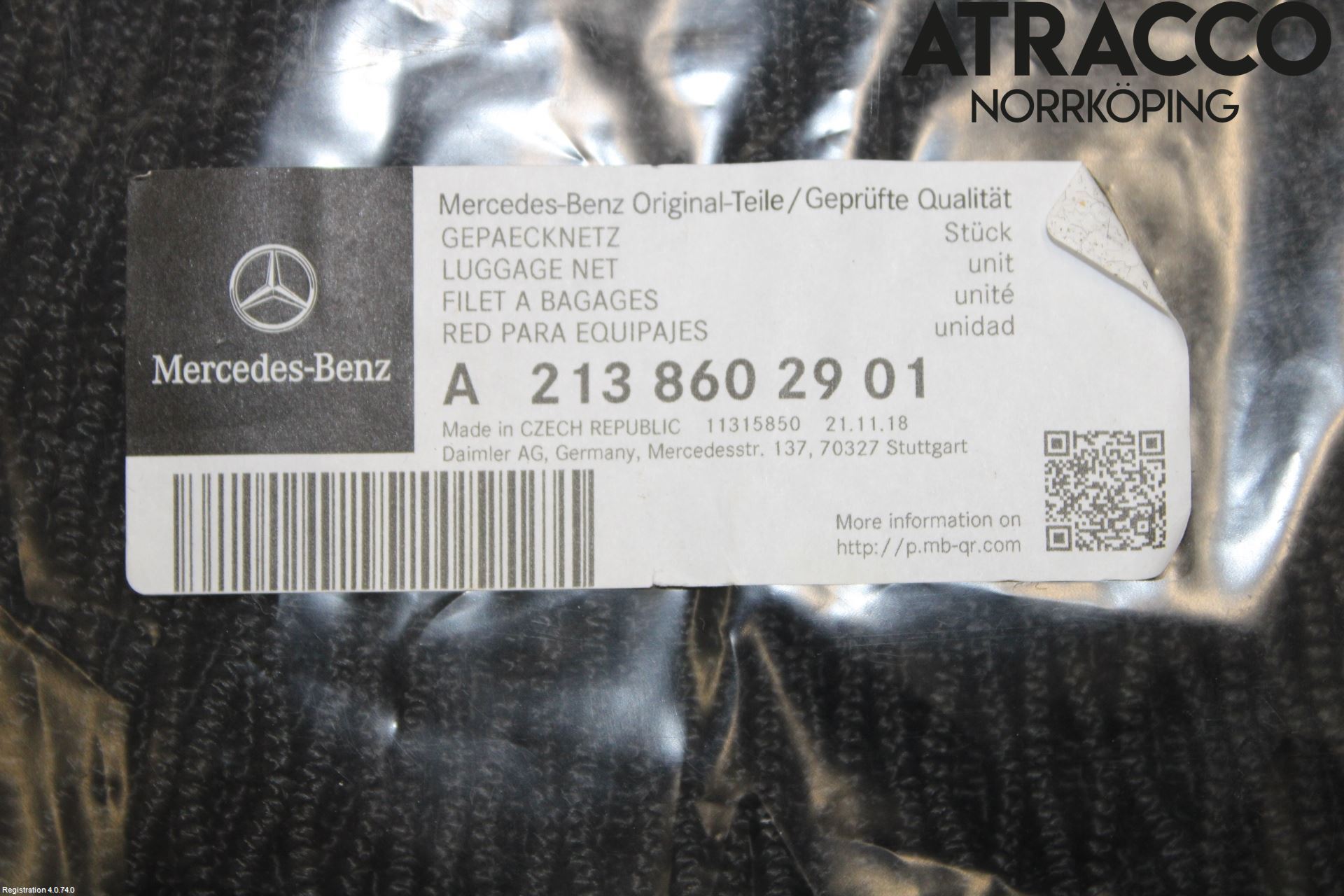 Mercedes-Benz MB E-KLASS (W213) 16-23 Innr Lastenett