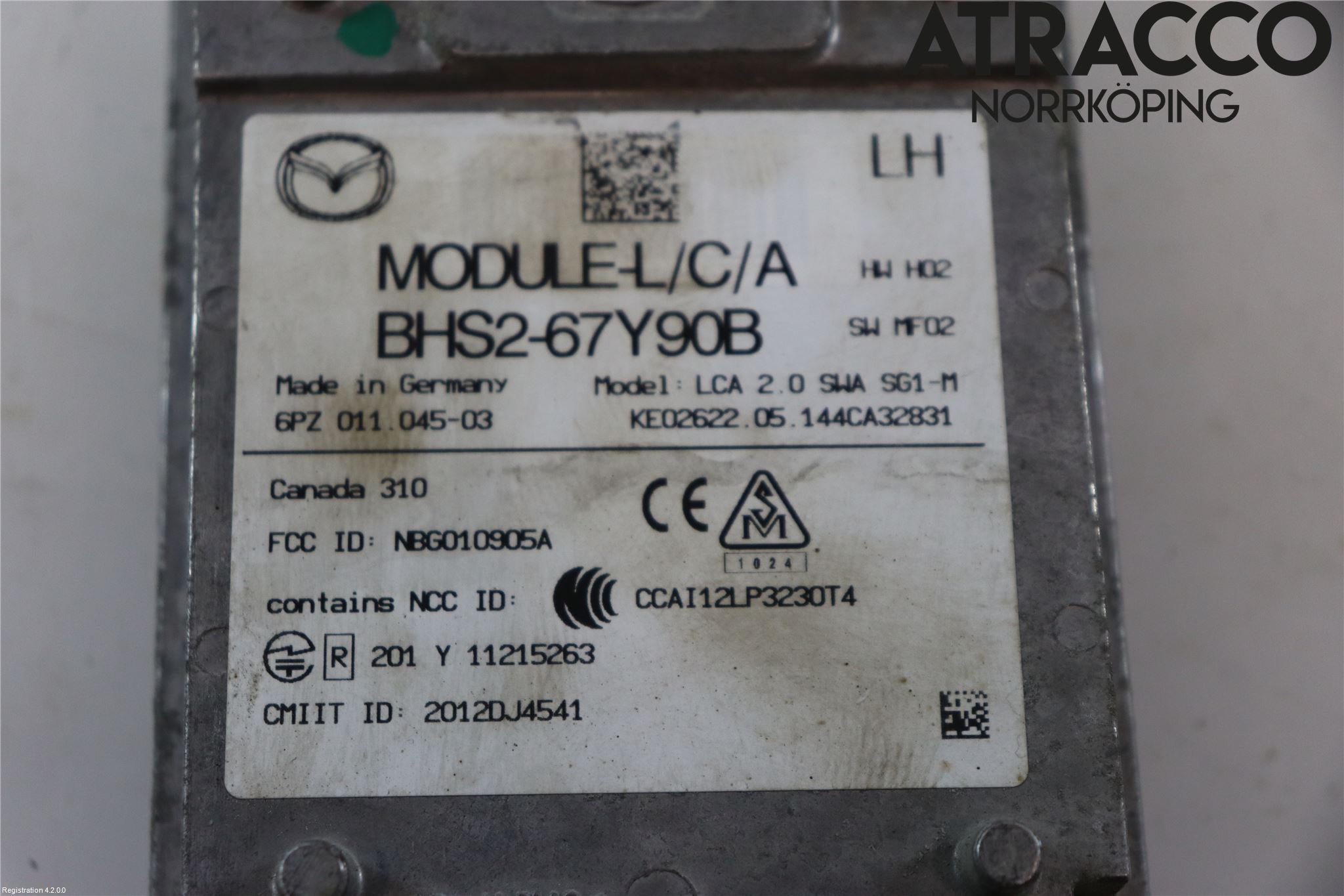 Mazda 3 III 14-19 Sensor Kollisjonsbeskyttelse