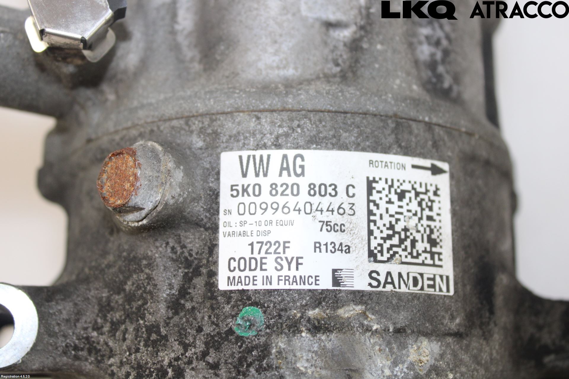 Volkswagen VW PASSAT 11-14 Varme Ac Kompressor