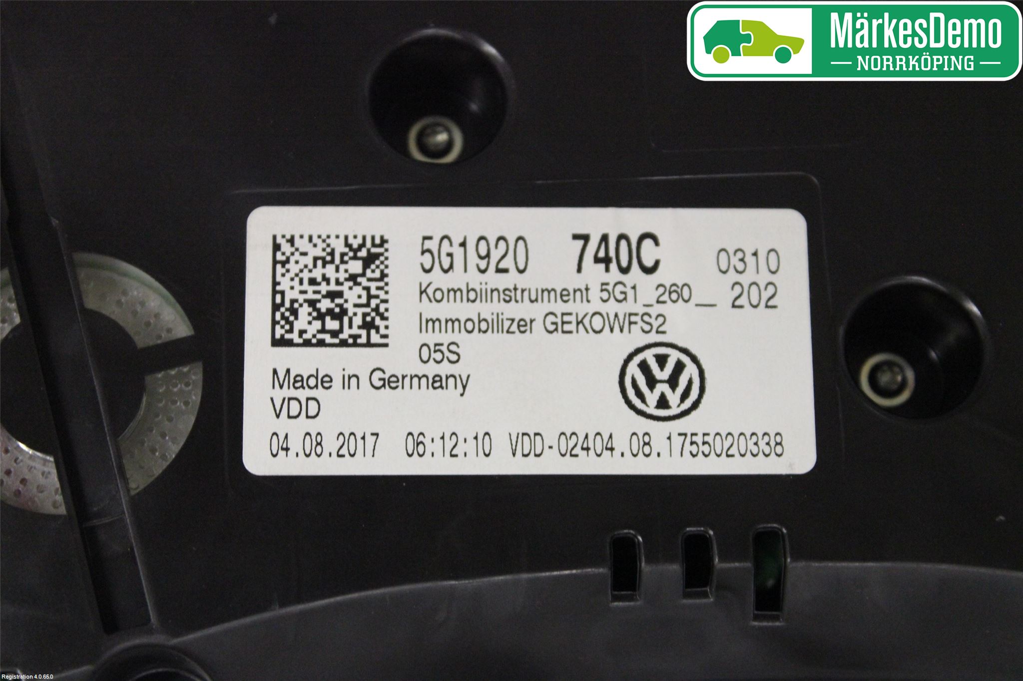 Volkswagen VW GOLF / E-GOLF VII 13-20 Instr Kombinert