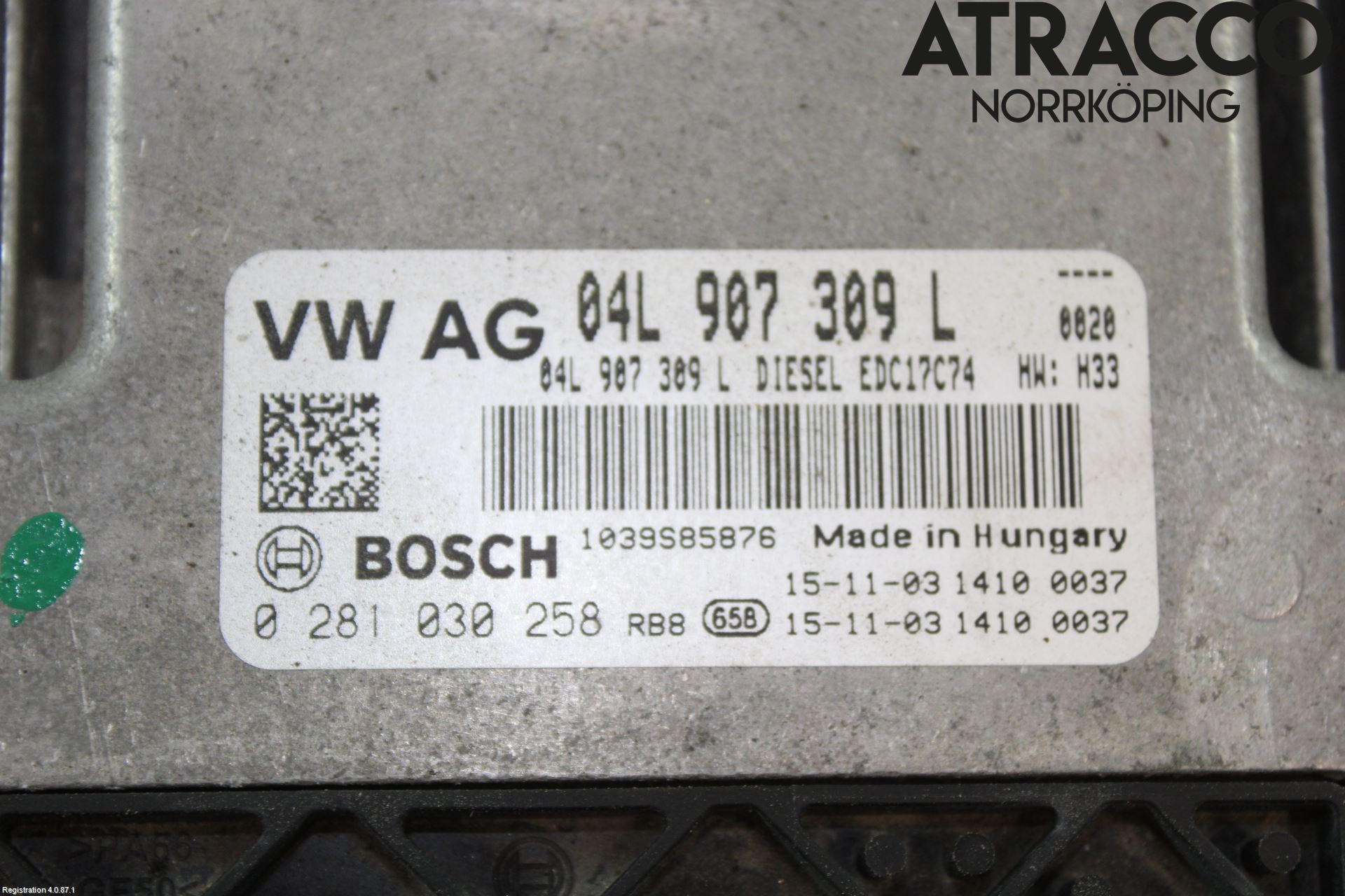 Audi A4/S4 B9 16-19 Styreenhet Dieselpumpe