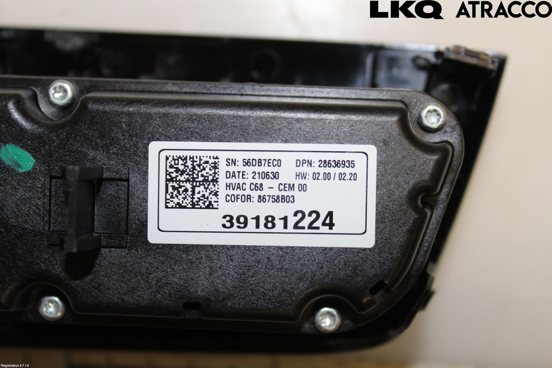 Opel CORSA F, CORSA-E 20- Varmeapparat Panel(Regulering)
