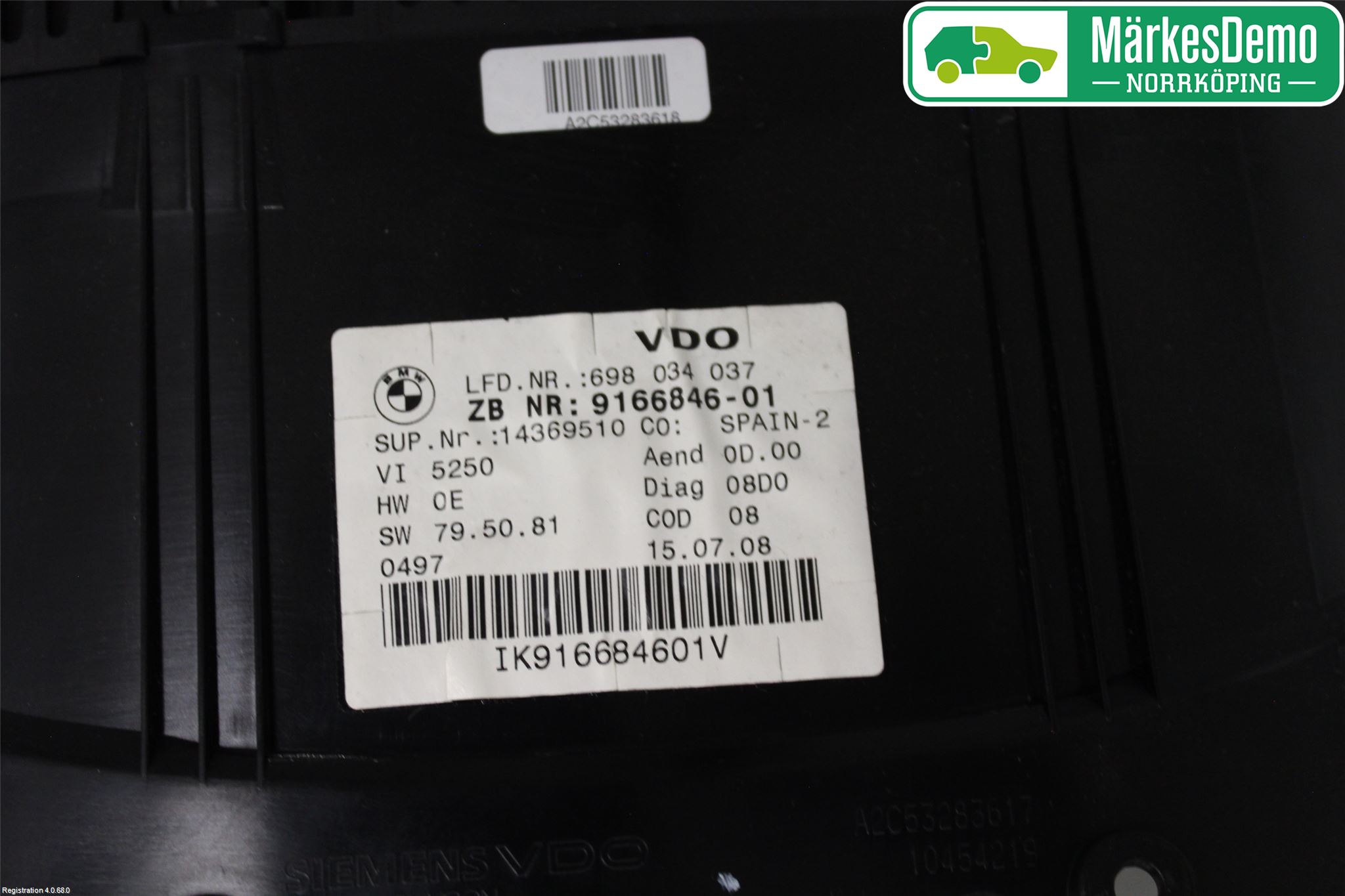 BMW 3 E90/91 SED/TOU 05-12 Instr Kombinert