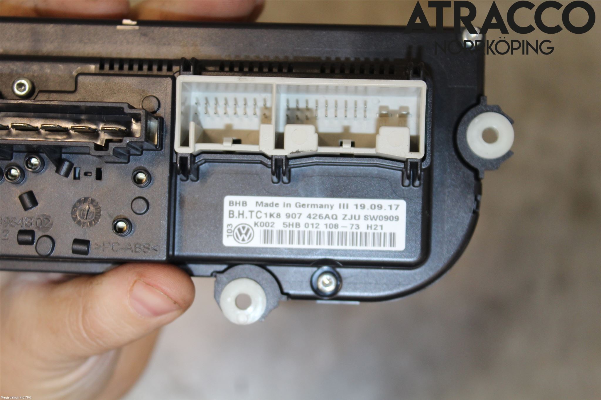 Volkswagen VW CADDY 16-20 Varmeapparat Panel(Regulering)