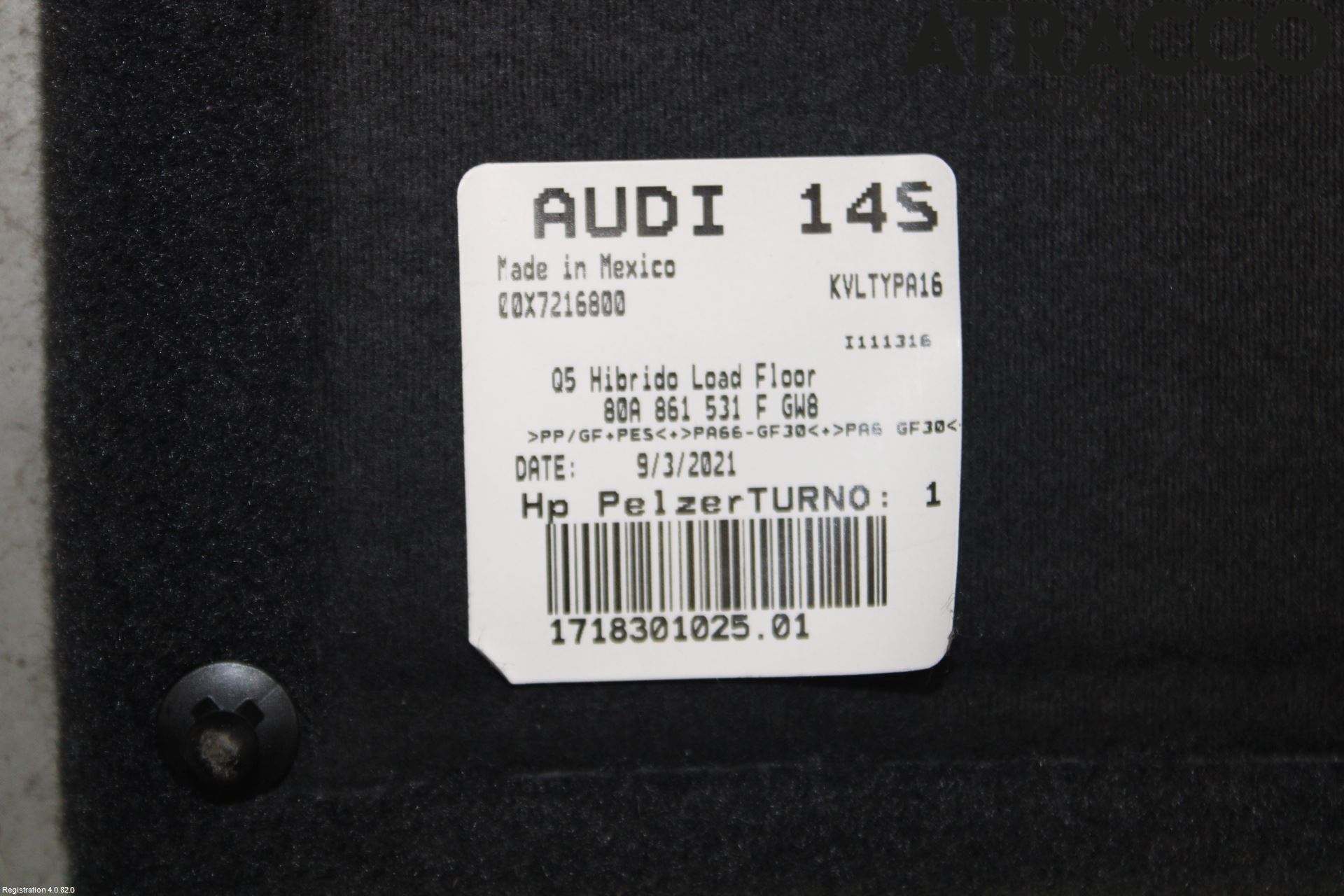 Audi Q5/SQ5 17- Bakluke Bun (Utgår 5023)
