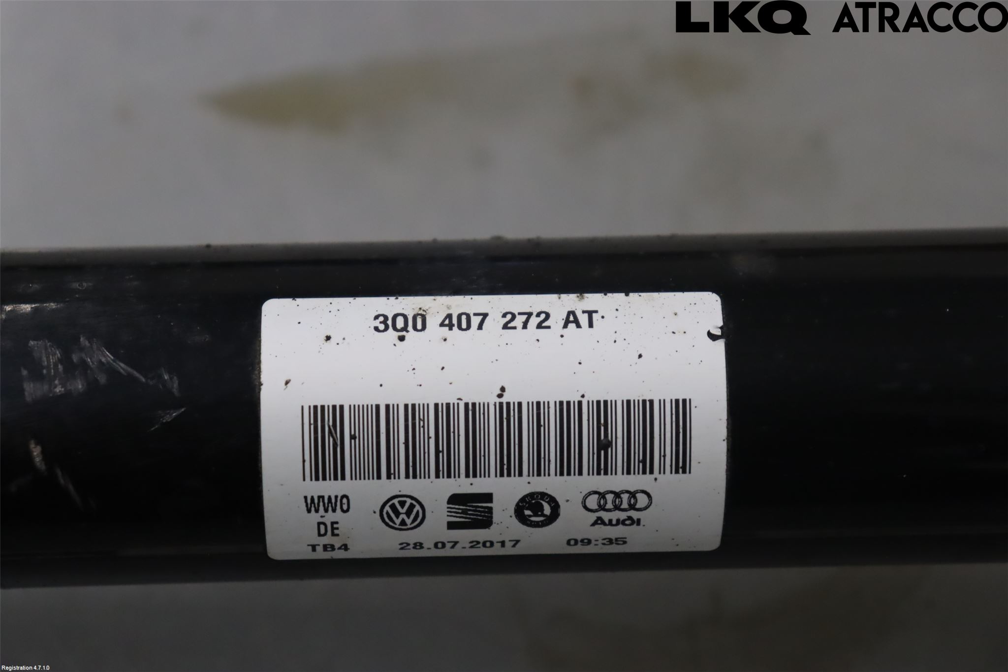 Volkswagen VW PASSAT 15-19 Drivaksel Foran Kompl Høyre