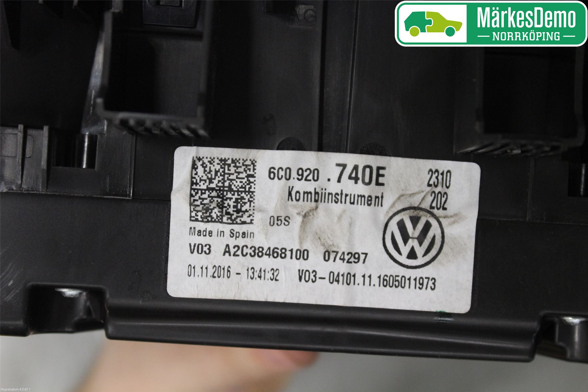 Volkswagen VW POLO 10-17 Instr Kombinert