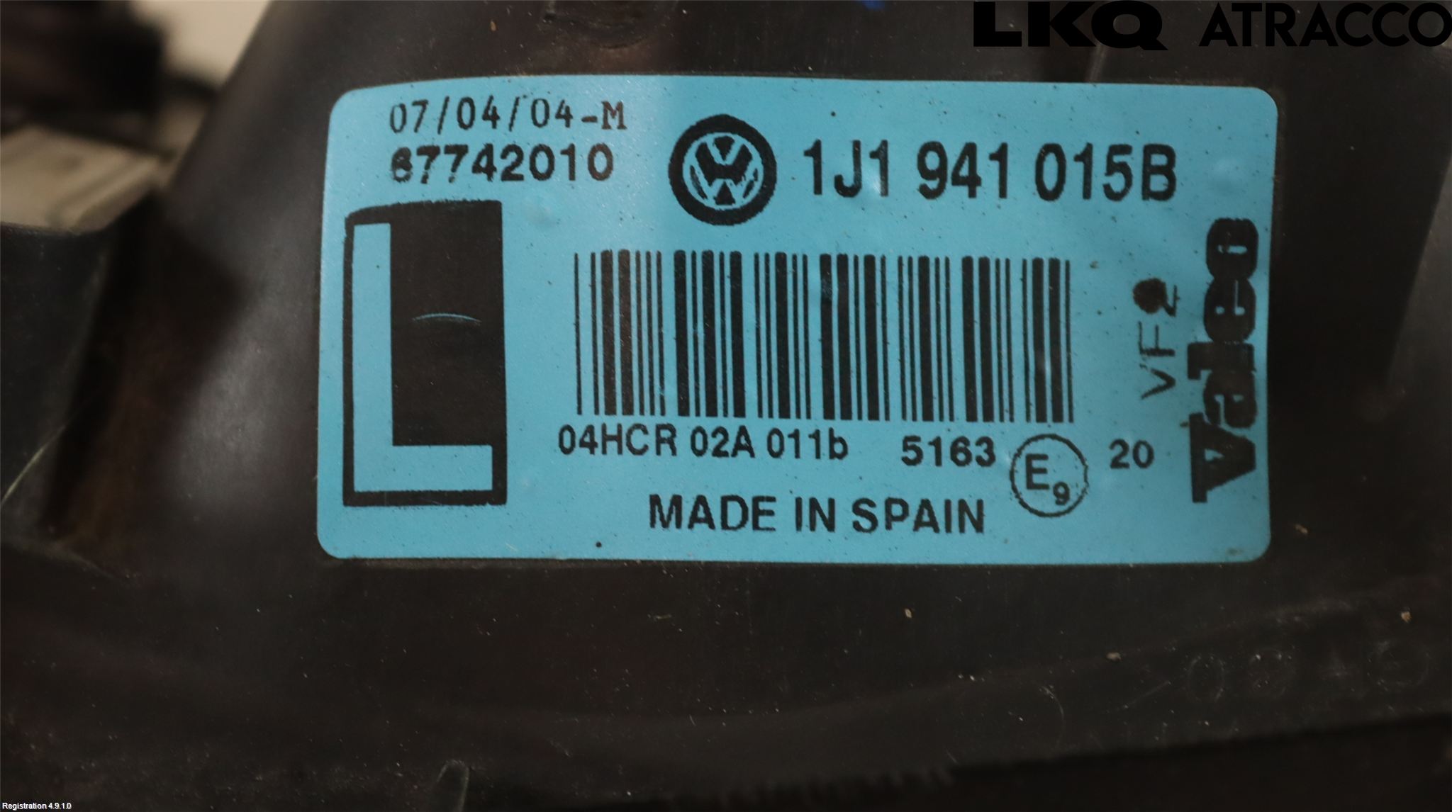 Volkswagen VW GOLF IV 98-06 Frontlykt Venstre