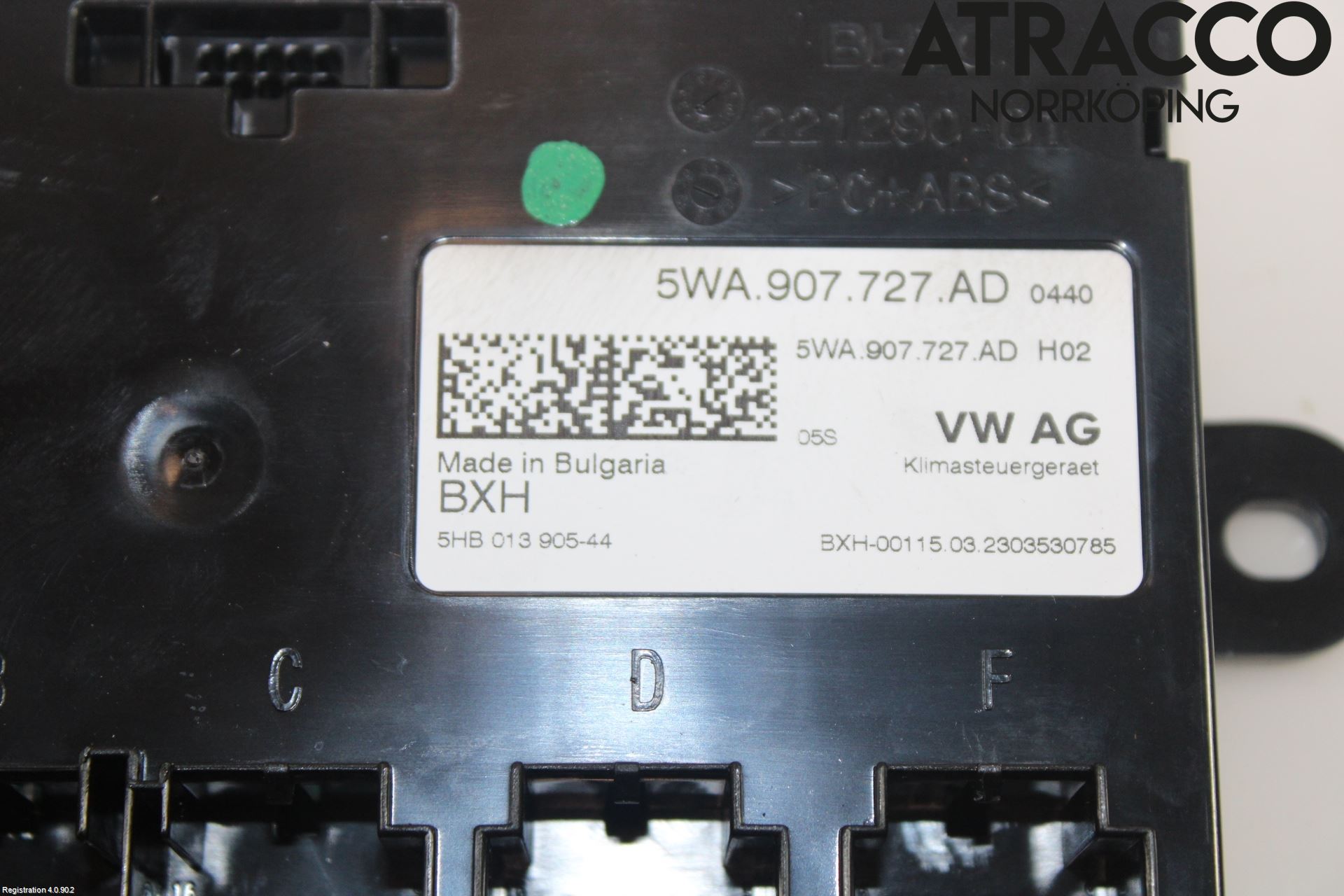 Volkswagen VW GOLF / E-GOLF VIII 20- Varme Ac Betjening-Display