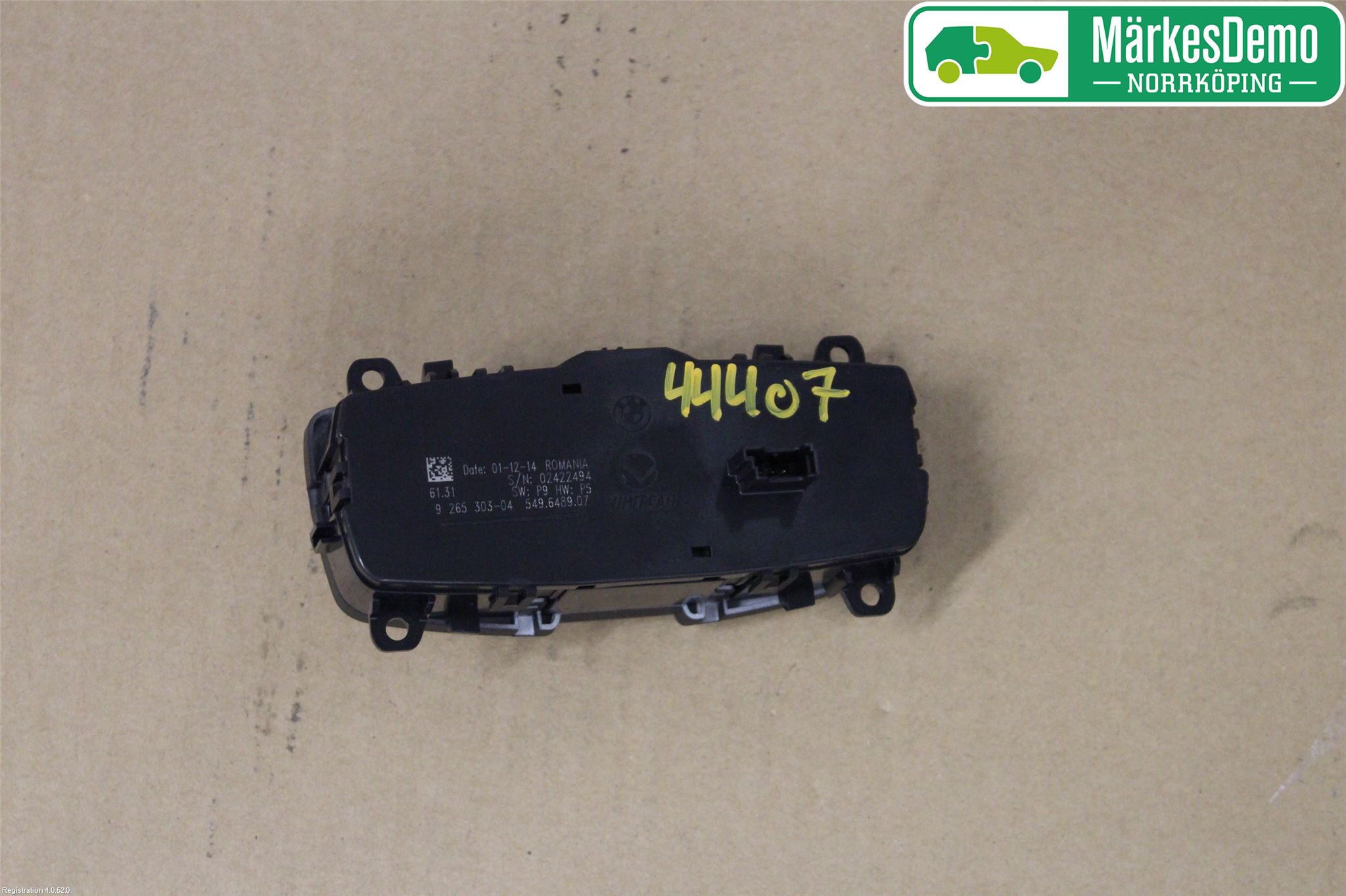 BMW 1 F20/F21 11-19 Bryter Hovedlys
