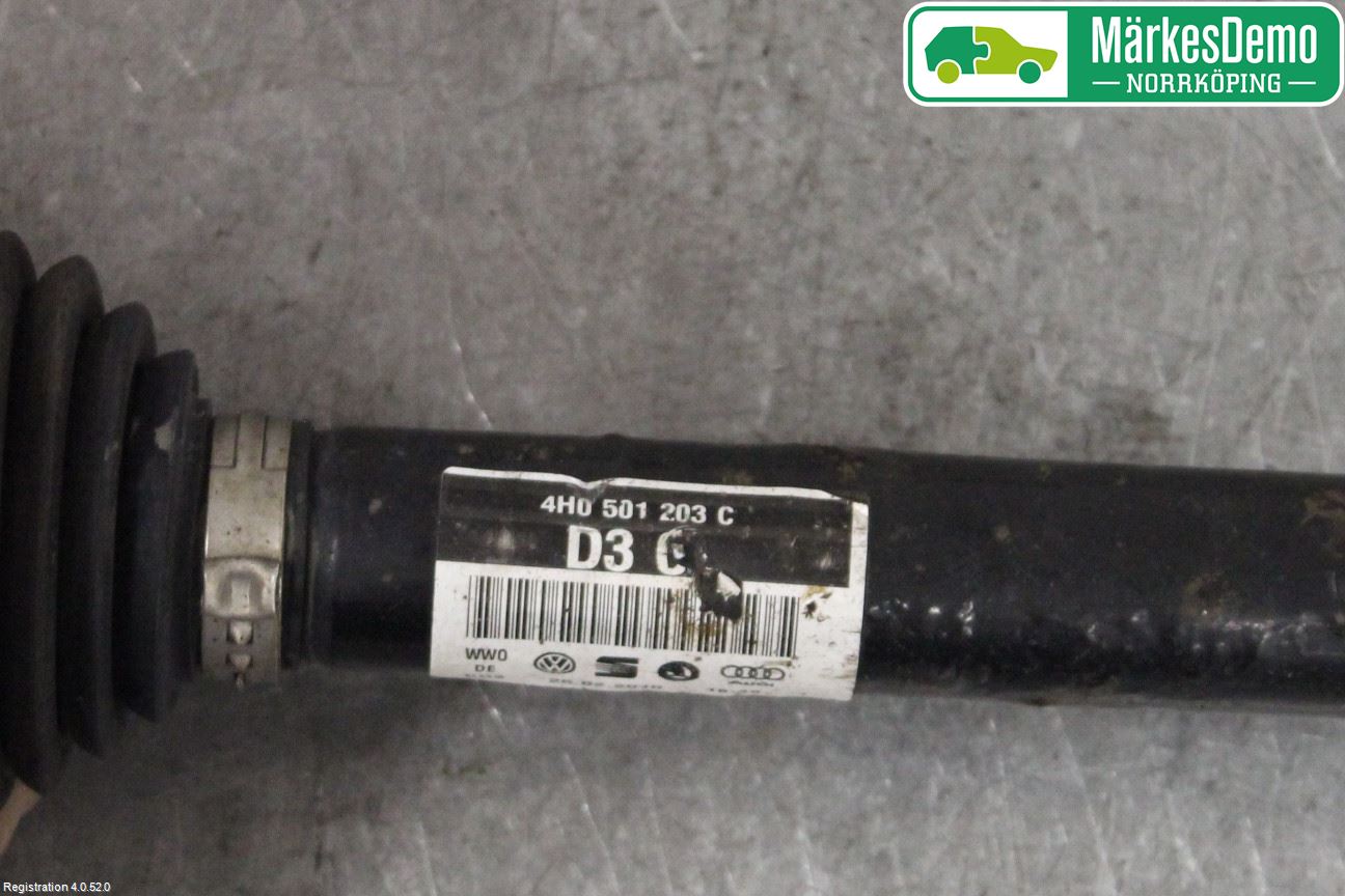 Audi A8/S8 4H 10-17 Drivaksel Bak Kompl Venstre