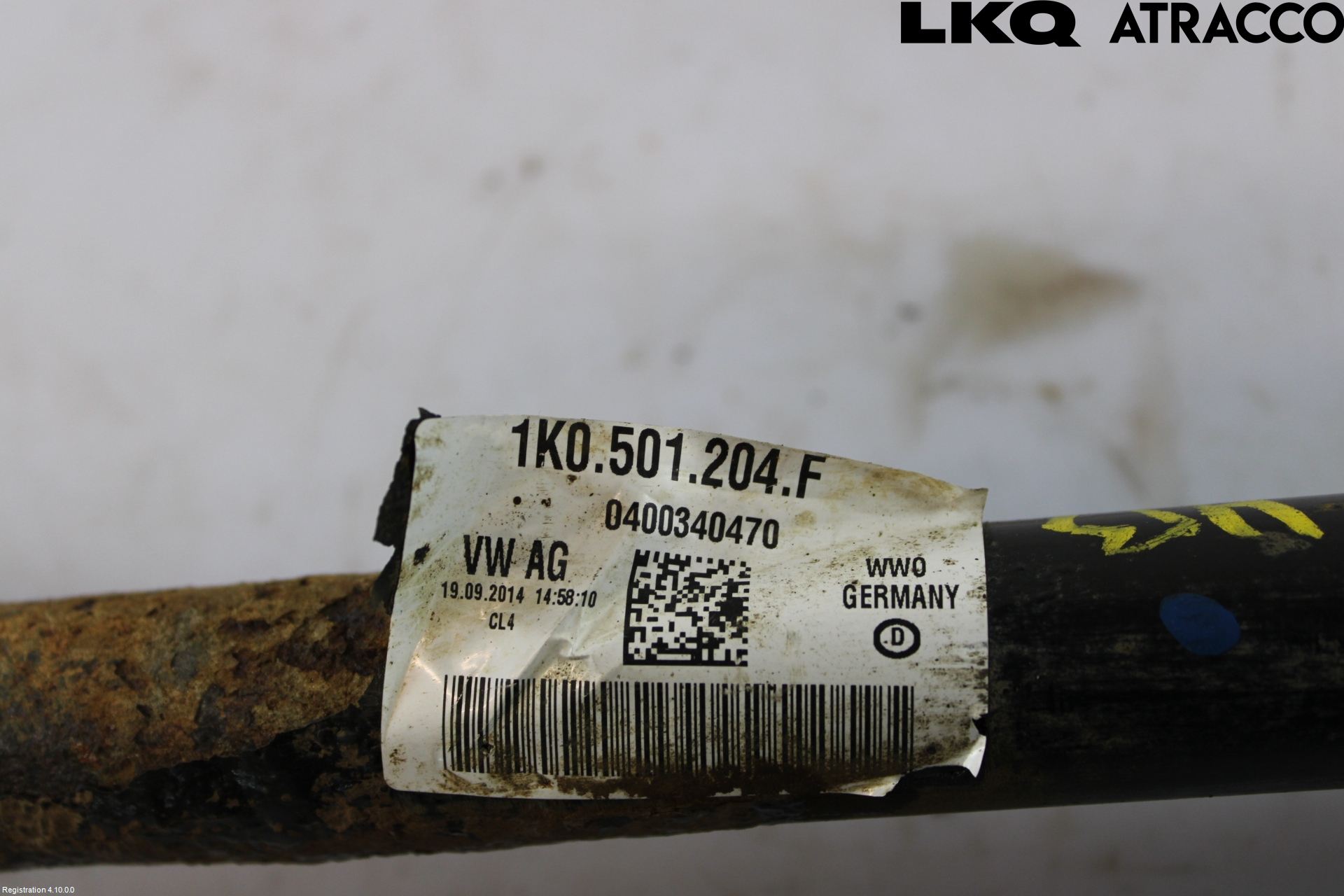 Volkswagen VW PASSAT 11-14 Drivaksel Bak Kompl Høyre