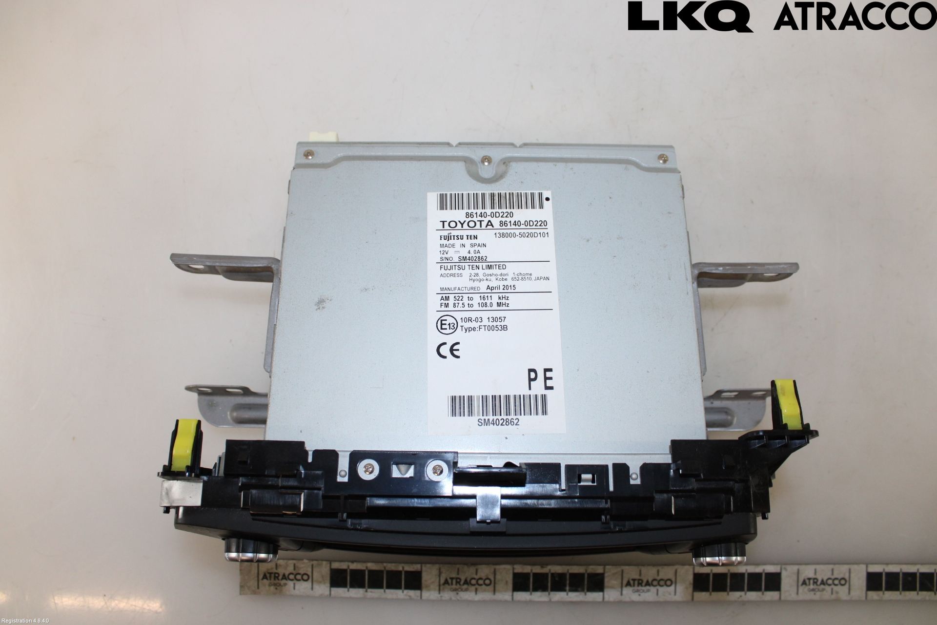 Toyota YARIS XP130 15-20 Stereo Radio Med Cd