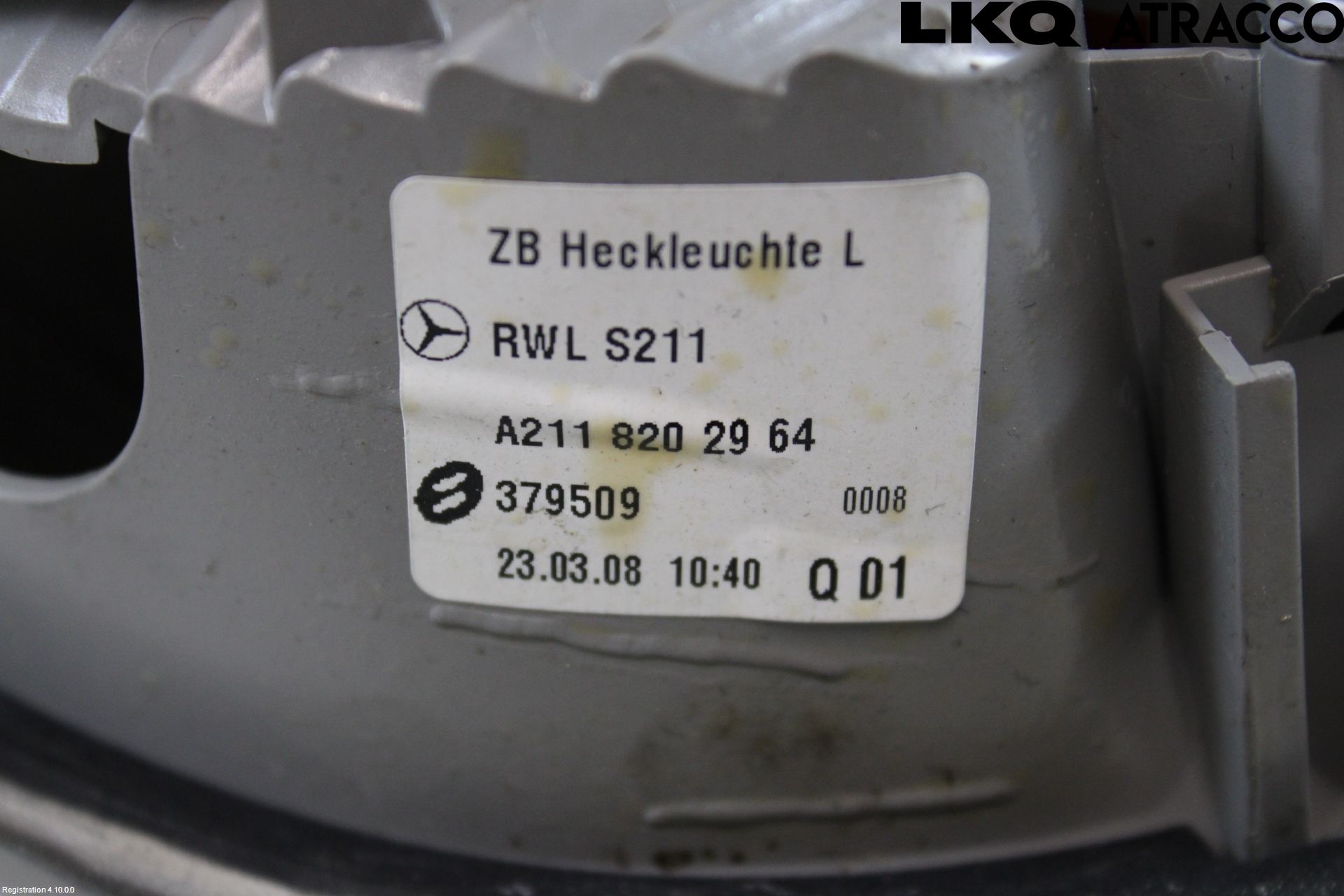 Mercedes-Benz MB E-KLASS (W211) 02-09 Baklykt Venstre  På Luke(Indre