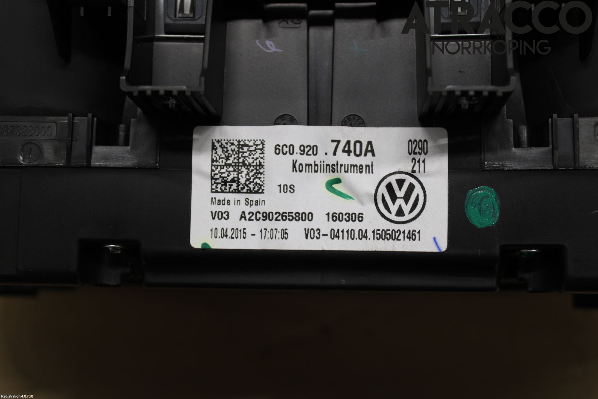 Volkswagen VW POLO 10-17 Instr Kombinert