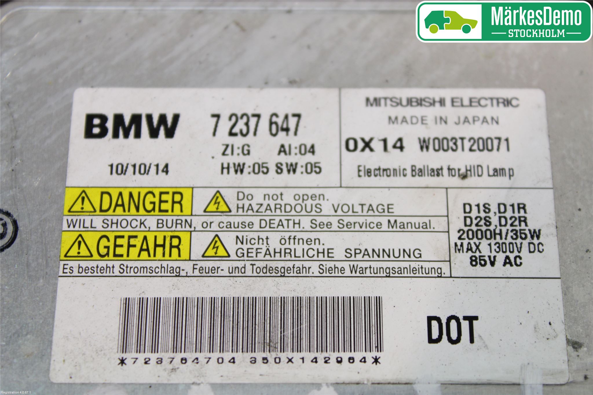 BMW 5 F10/F11/F18 09-17 Styreenhet Xenon