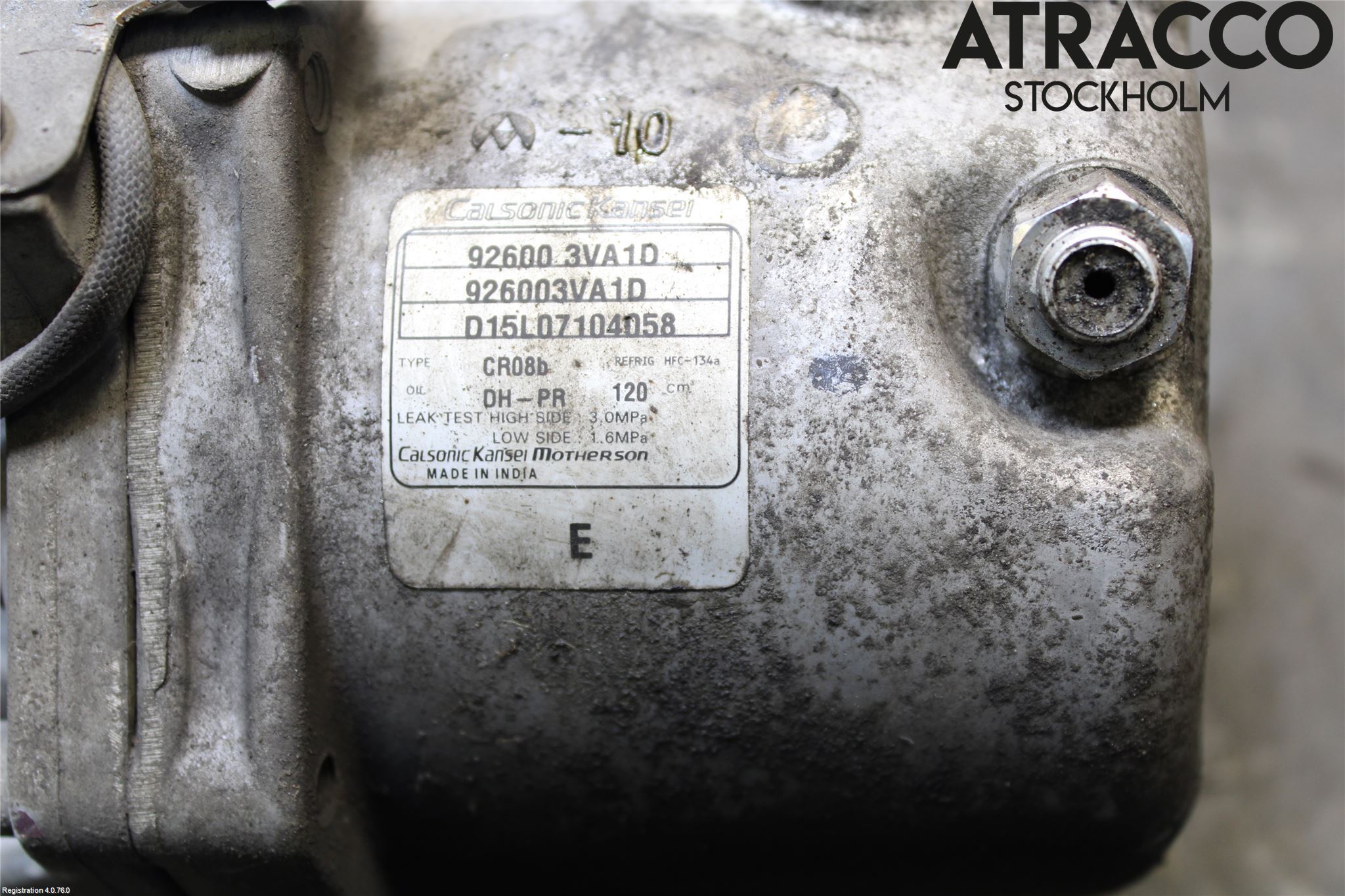 Nissan MICRA 11-16 Varme Ac Kompressor