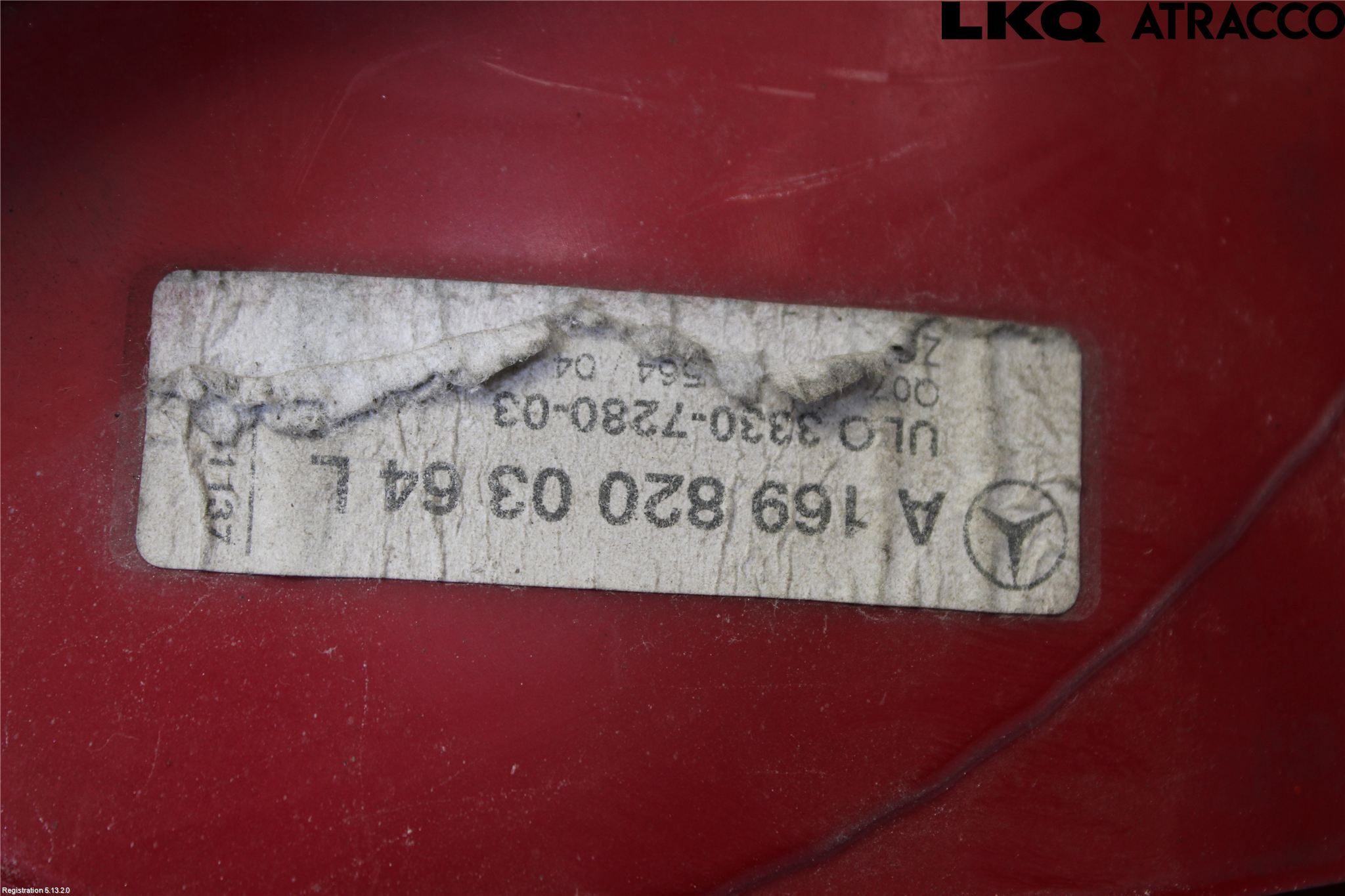 Mercedes-Benz MB A-KLASS (W169) 04-12 Baklykt Venstre