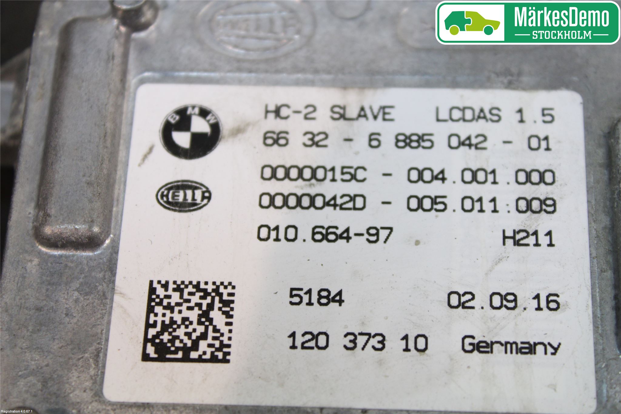 BMW 5 F10/F11/F18 09-17 Sensor Kollisjonsbeskyttelse