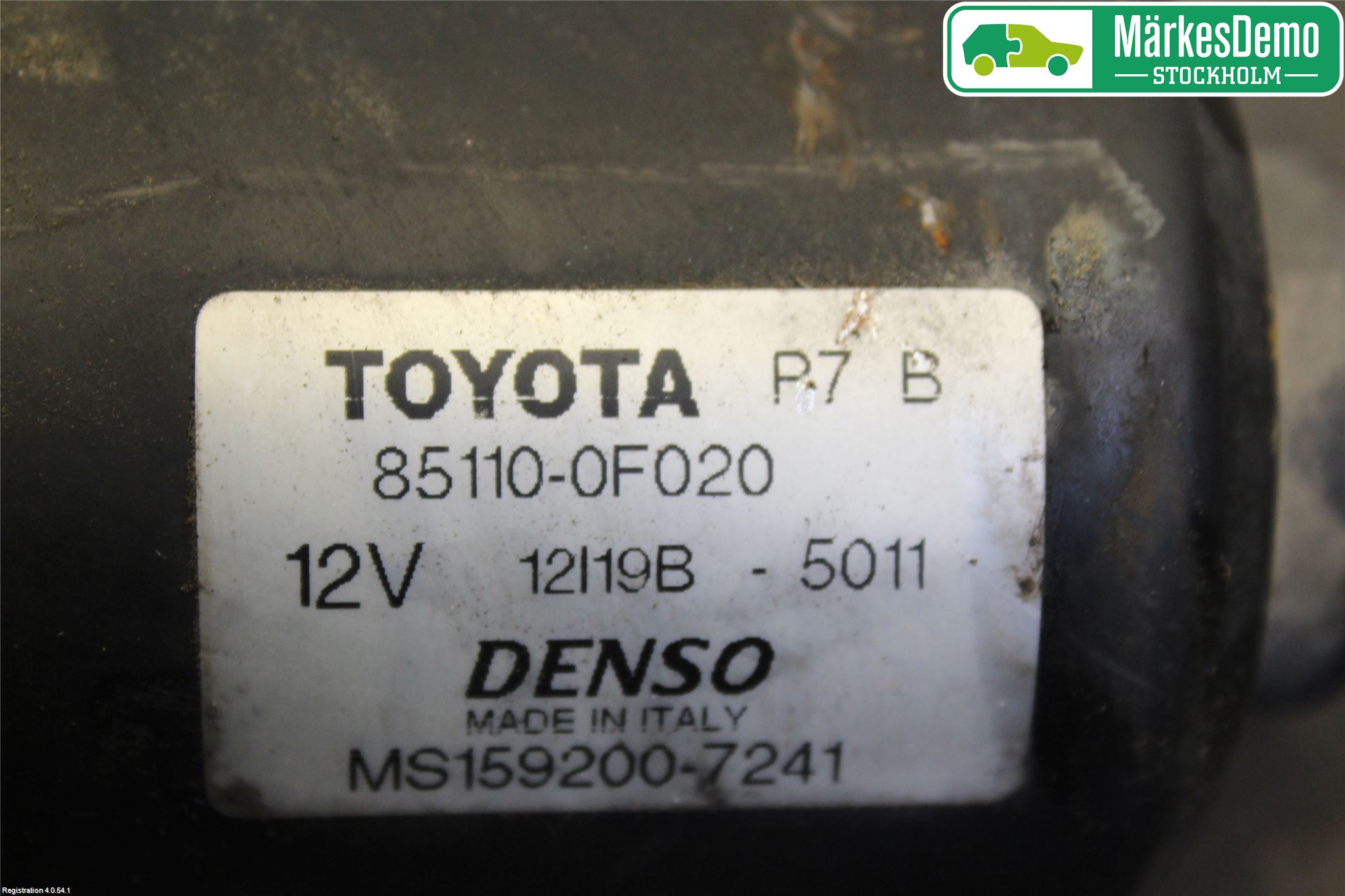 Toyota COROLLA VERSO 08-09 Viskermotor Frontrute