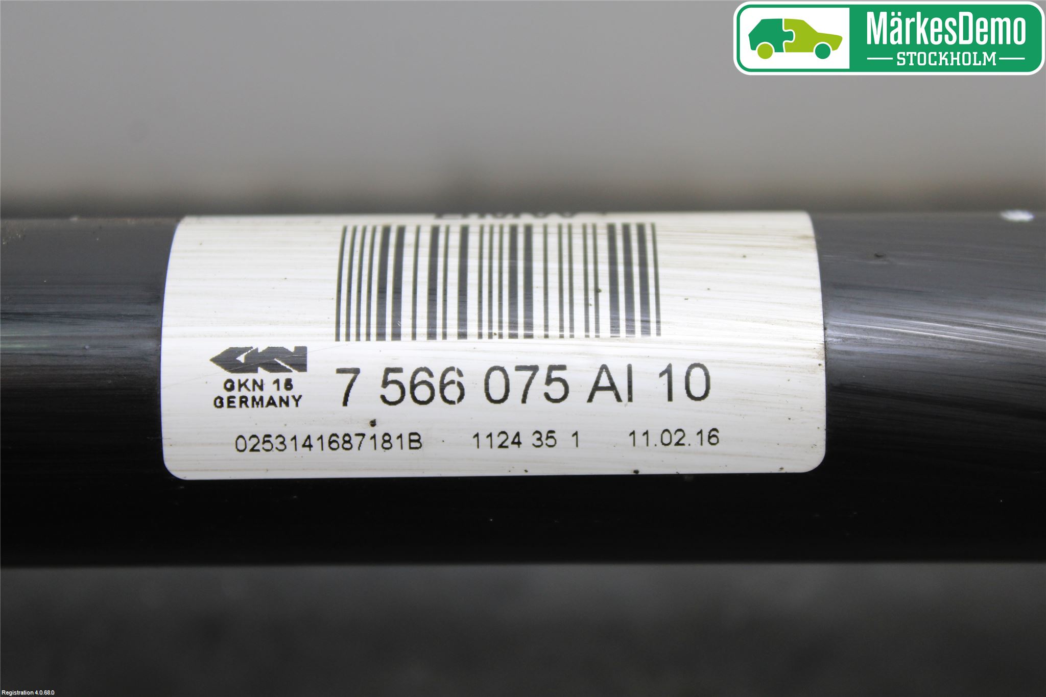 BMW 5 GT F07 09-17 Drivaksel Bak Kompl Venstre