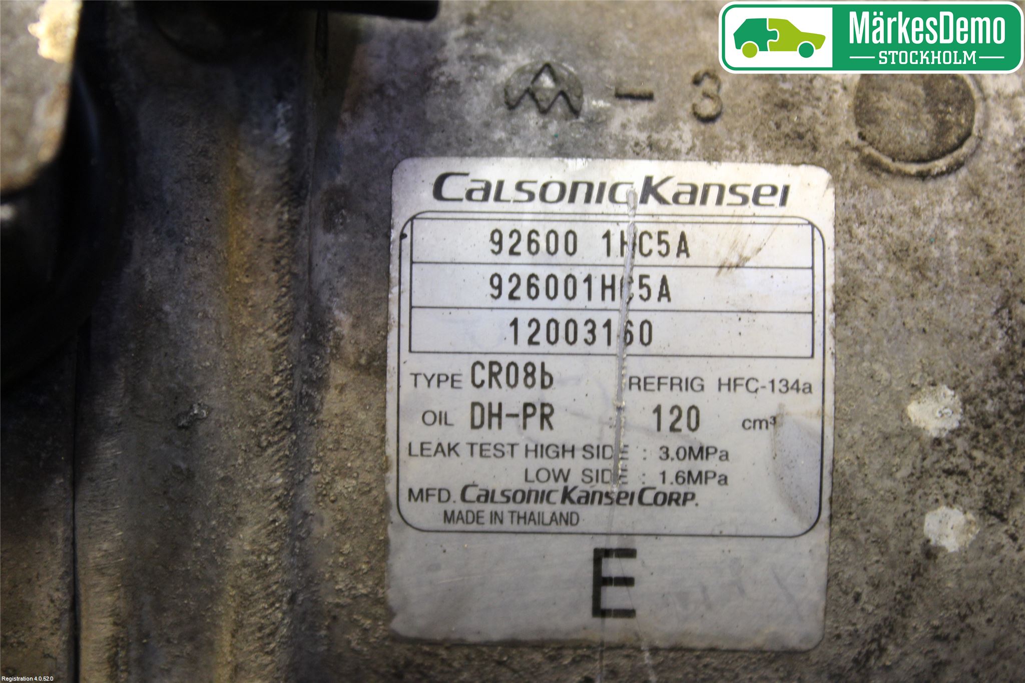 Nissan MICRA 11-16 Varme Ac Kompressor