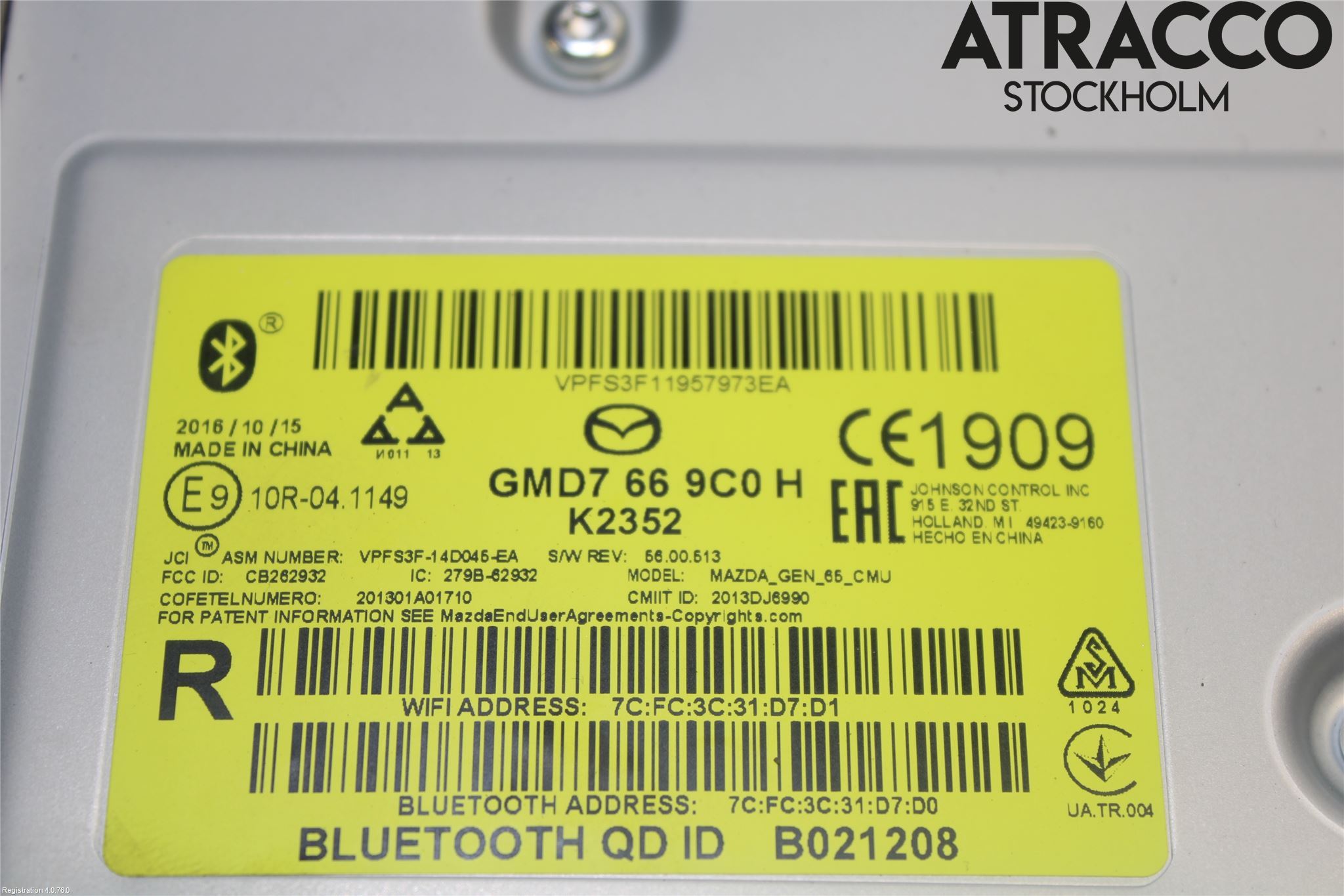 Mazda CX-3 Stereo Radio Med Cd