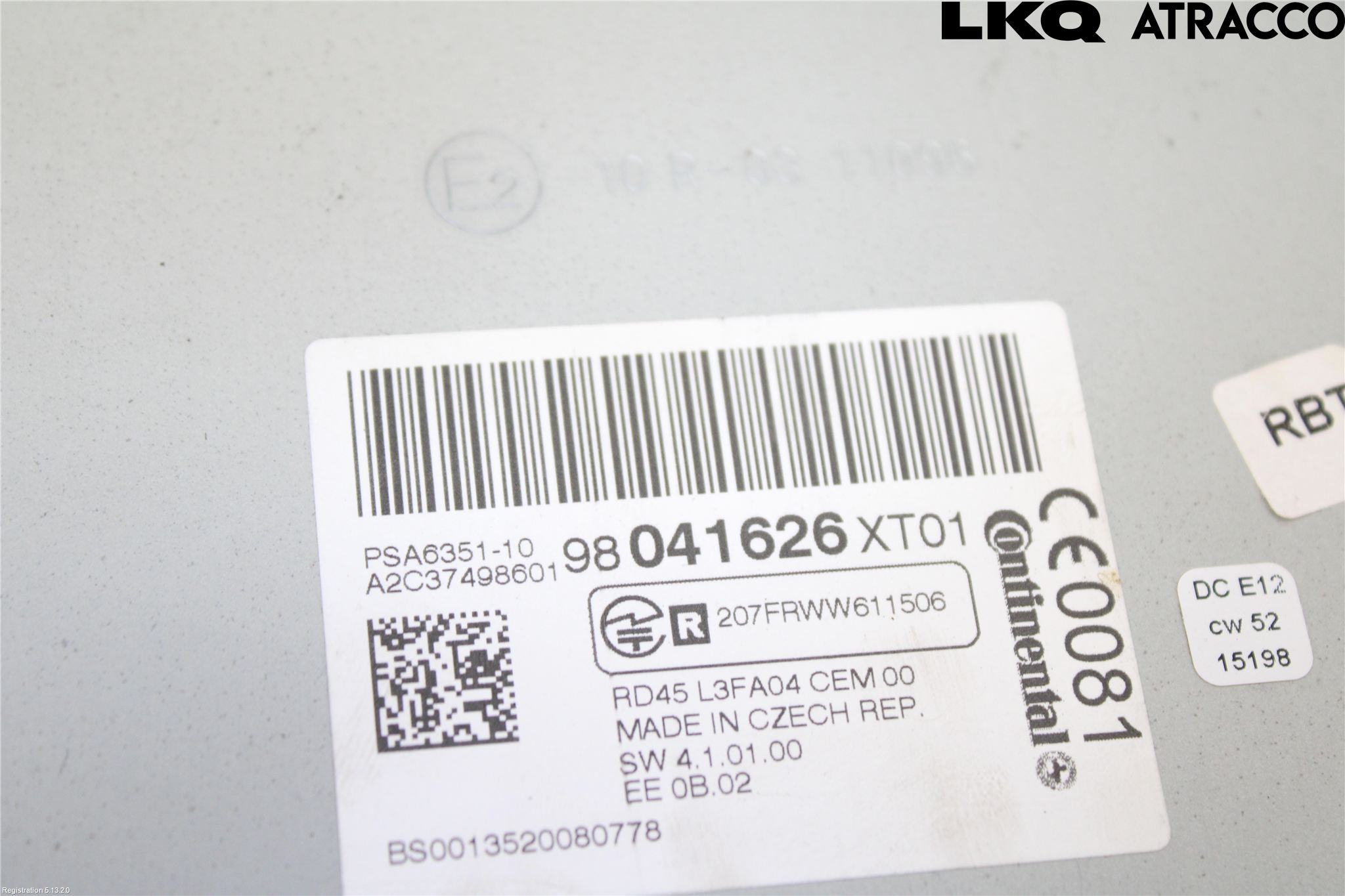 Citroen C3 10-17 Stereo Radio Med Cd