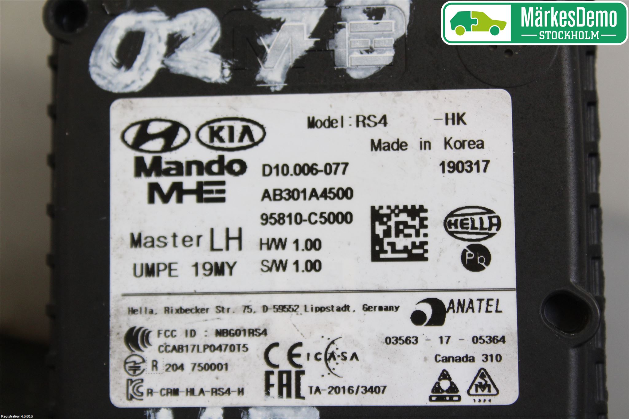 Kia SORENTO 15-20 Sensor Kollisjonsbeskyttelse