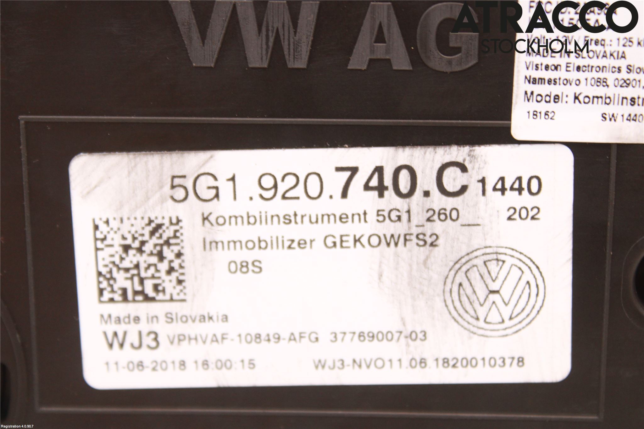 Volkswagen VW GOLF / E-GOLF VII 13-20 Instr Kombinert