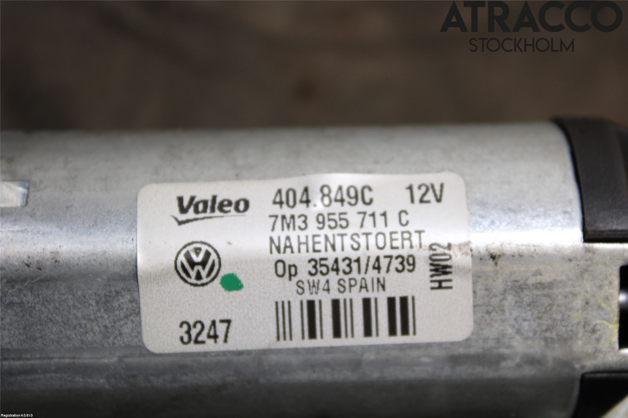 Volkswagen VW SHARAN      01-10 Viskermotor Bakluke