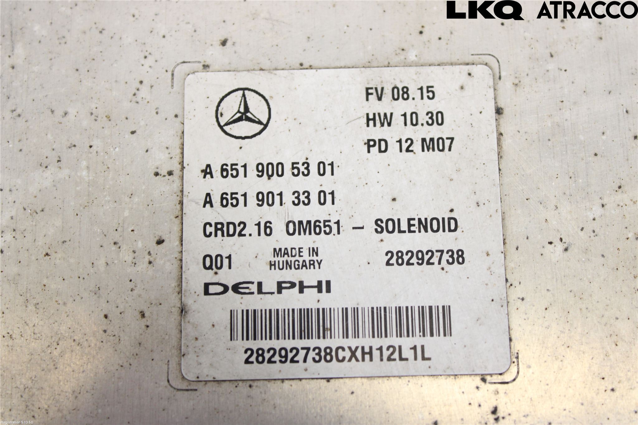 Mercedes-Benz MB E-KLASS (W212) 09-16 Styreenhet Dieselpumpe