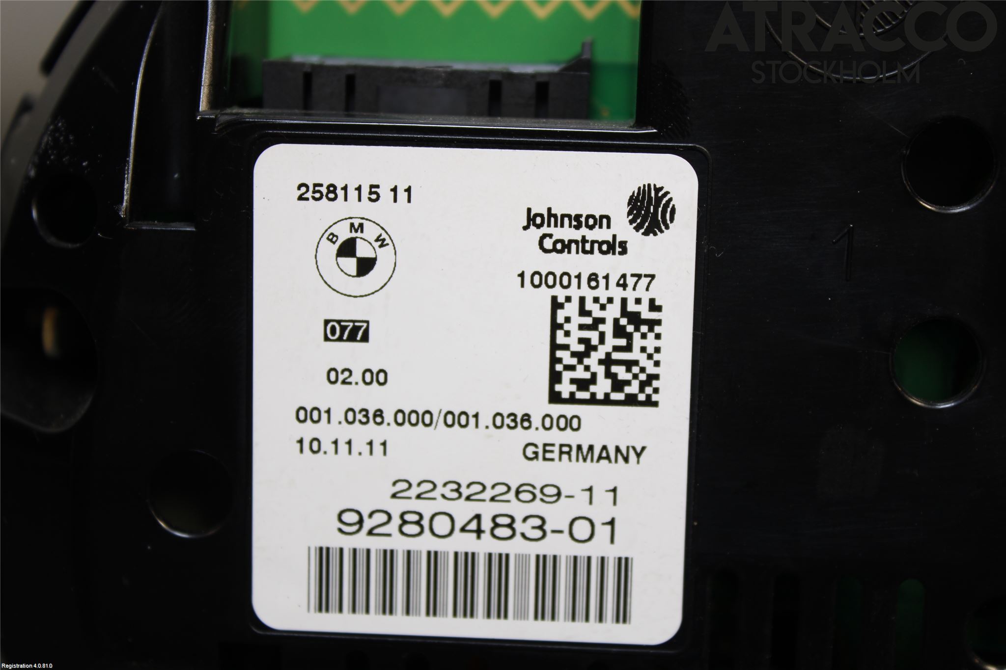 BMW 5 F10/F11/F18 09-17 Instr Kombinert