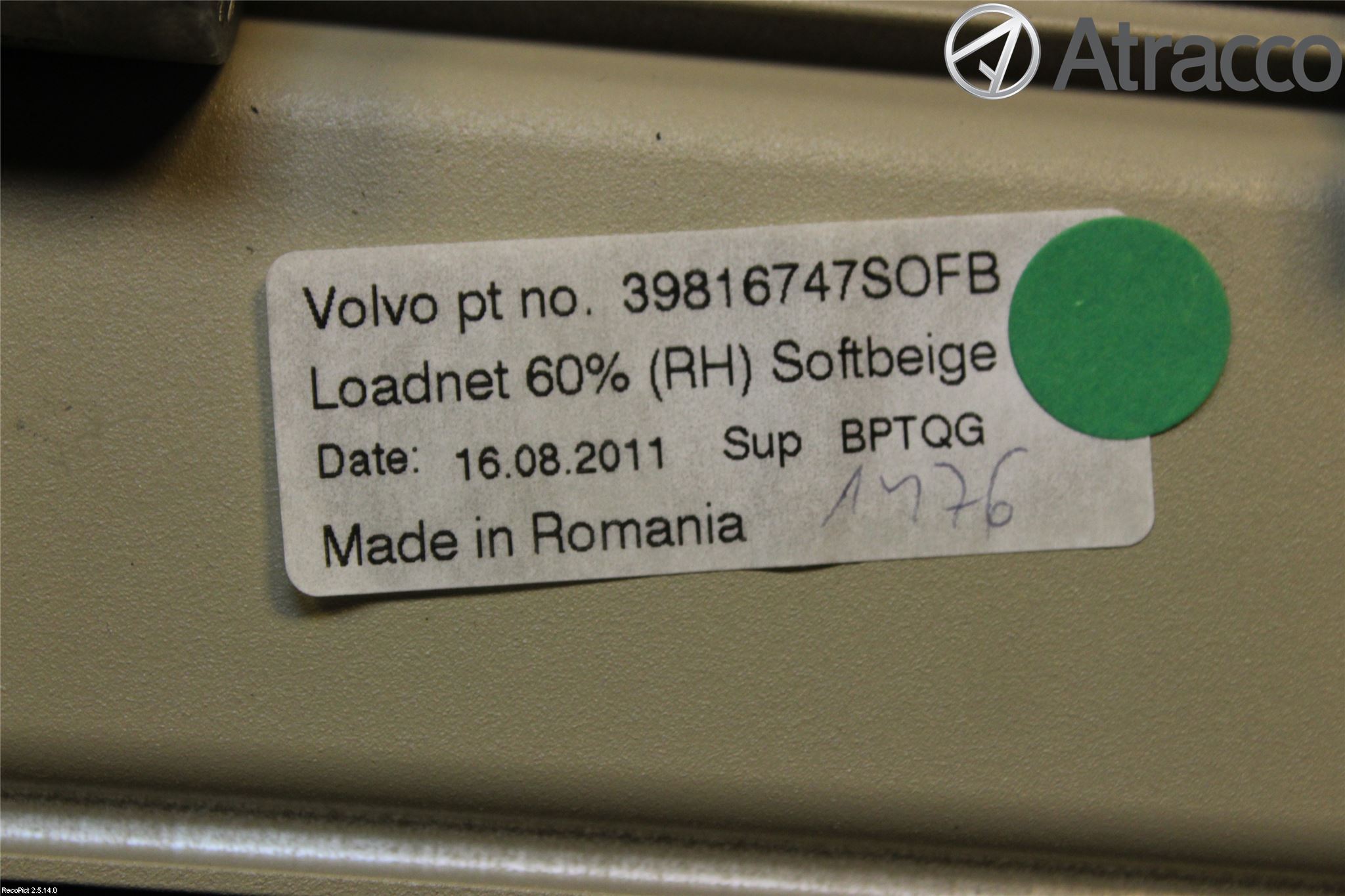 Volvo V60 11-13 Innr Lastenett