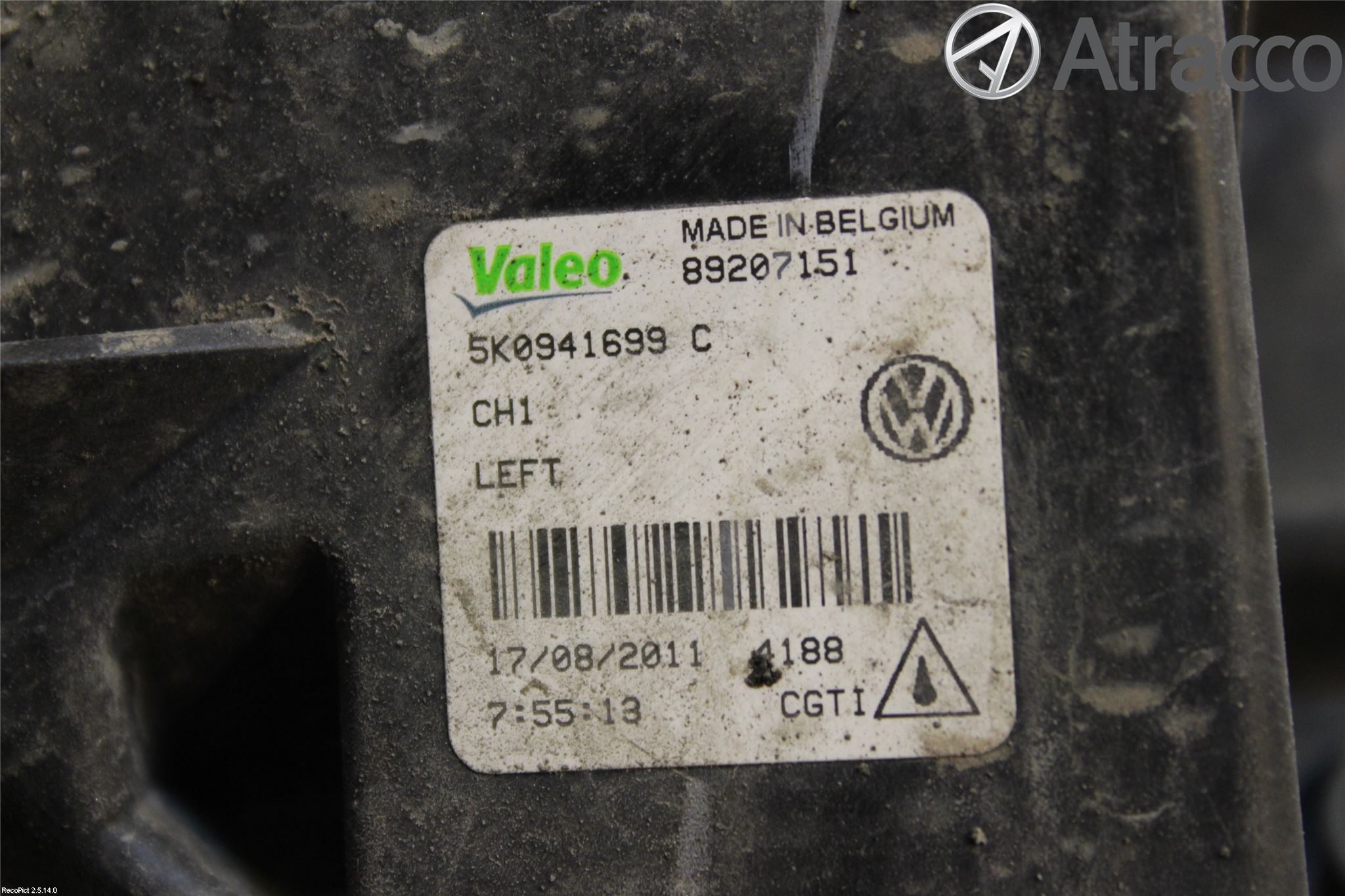 Volkswagen VW GOLF VI 09-13 Frontlykt-Kurve-Tåkelys