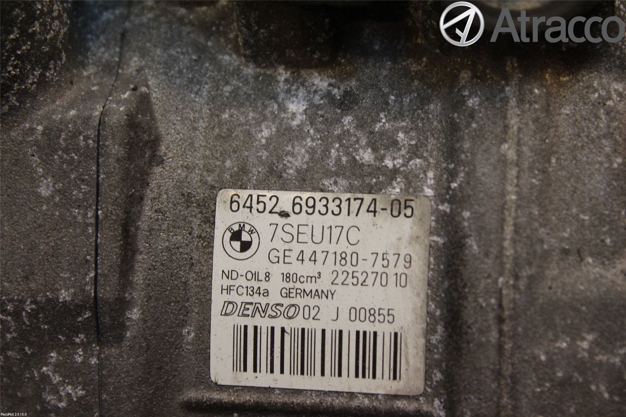 BMW 5 E60/61 Sed/Tou 02-10 Varme Ac Kompressor