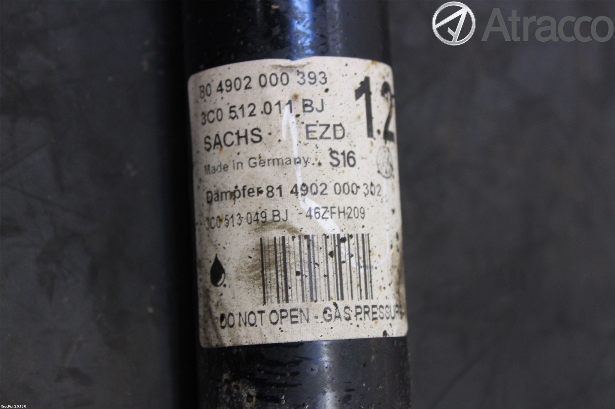 Volkswagen VW PASSAT 11-14 Støtdemper Bak