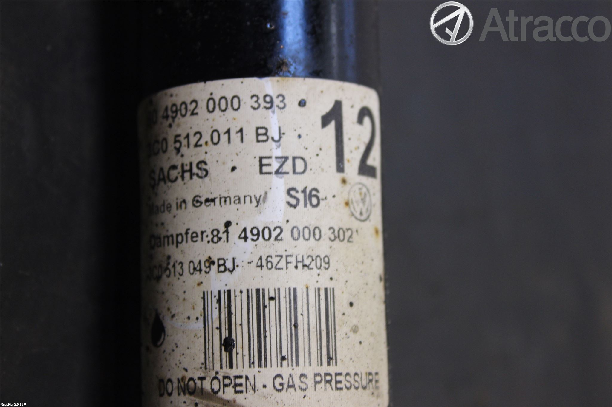 Volkswagen VW PASSAT 11-14 Støtdemper Bak