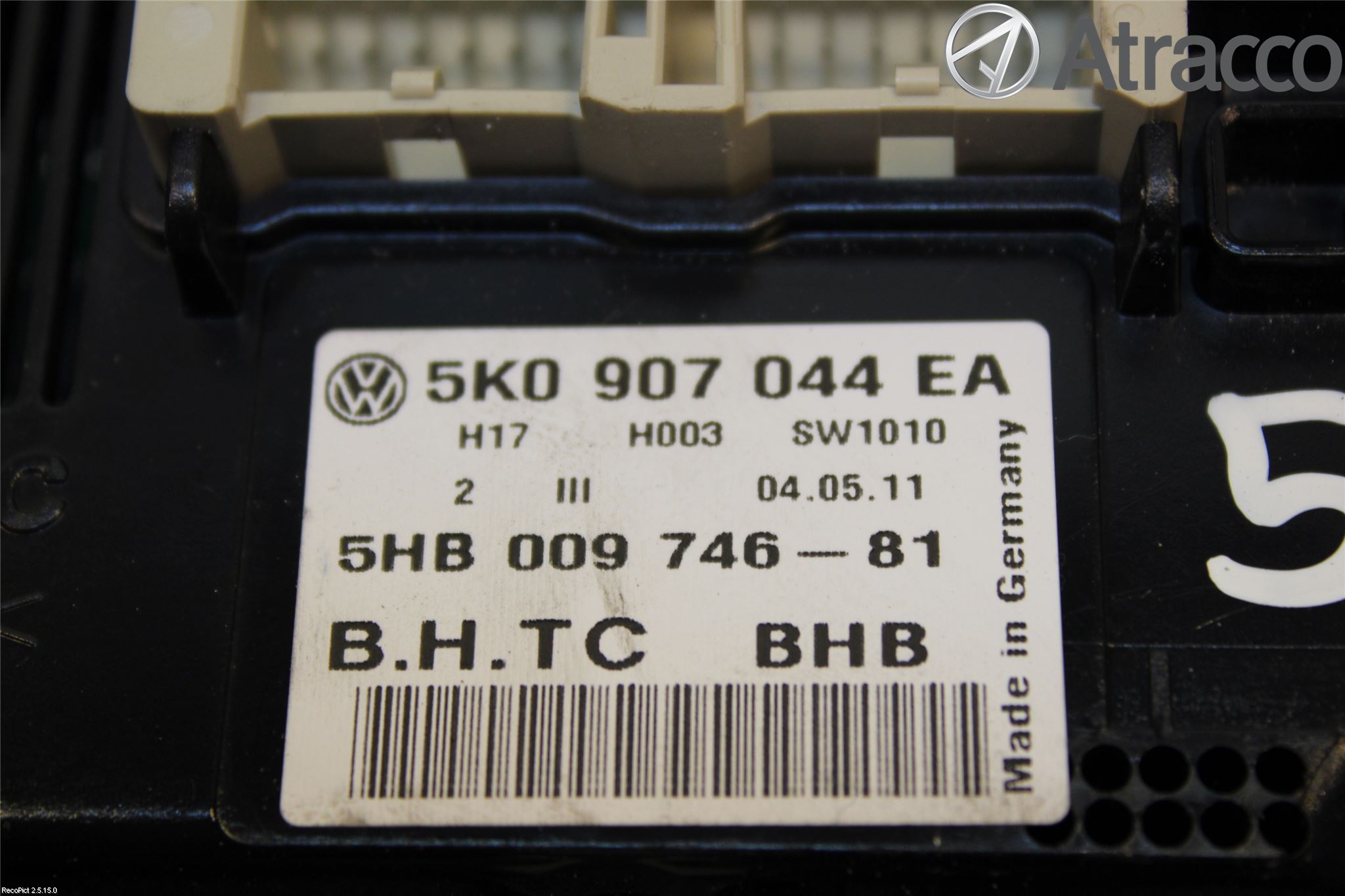 Volkswagen VW PASSAT 11-14 Varme Ac Betjening-Display