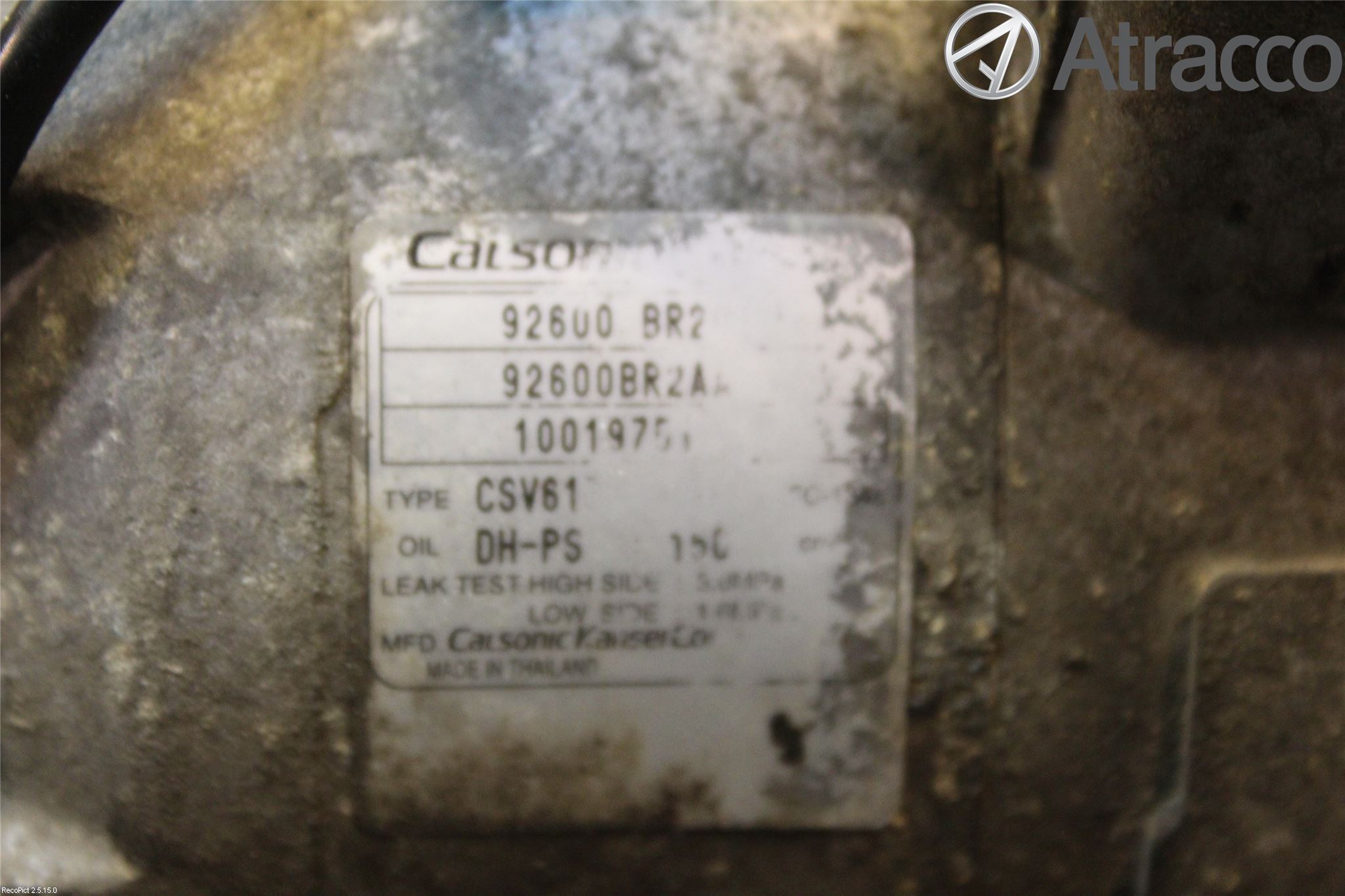 Nissan QASHQAI 10-14 Varme Ac Kompressor