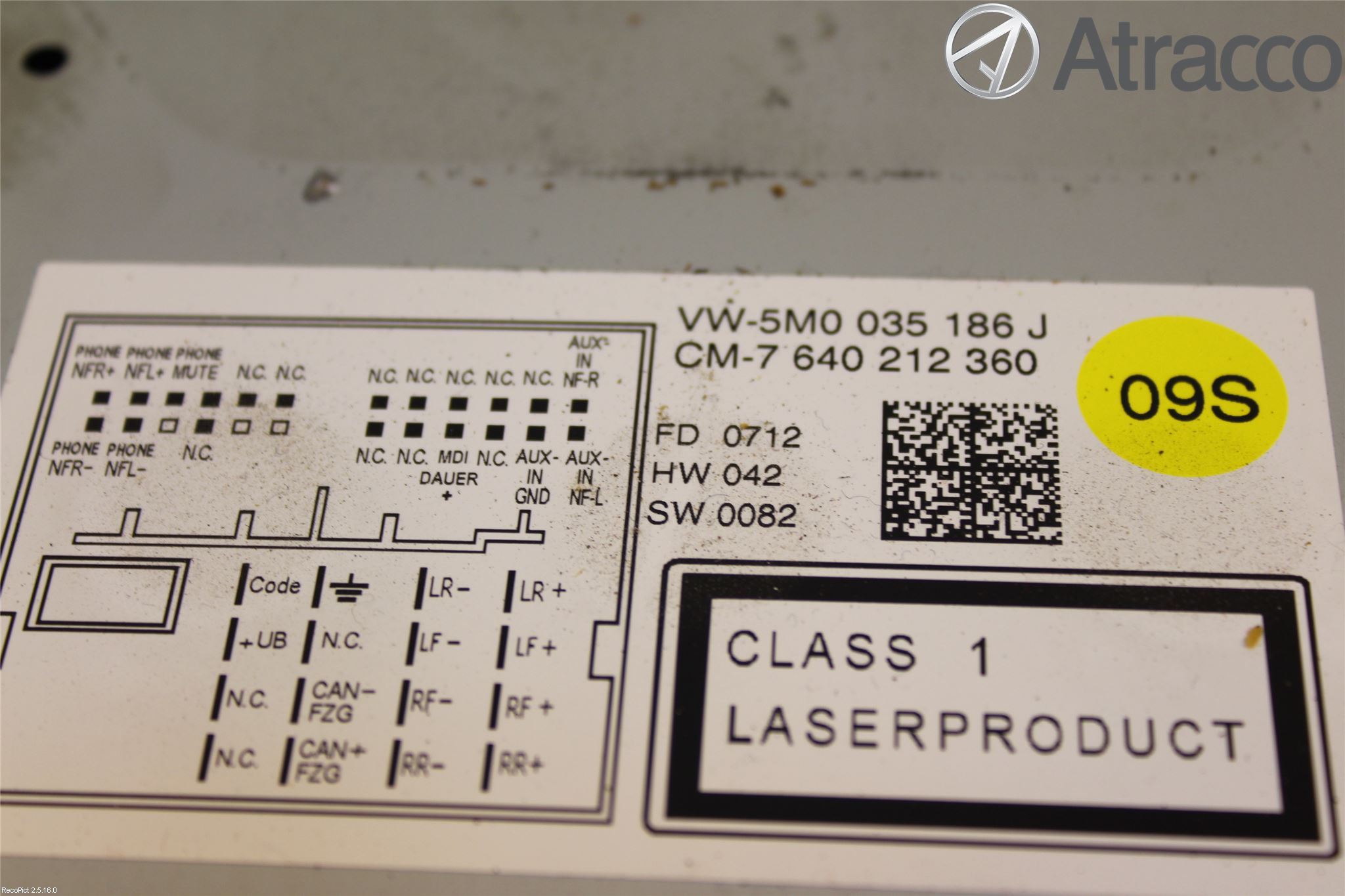 Volkswagen VW POLO 10-17 Stereo Radio Med Cd