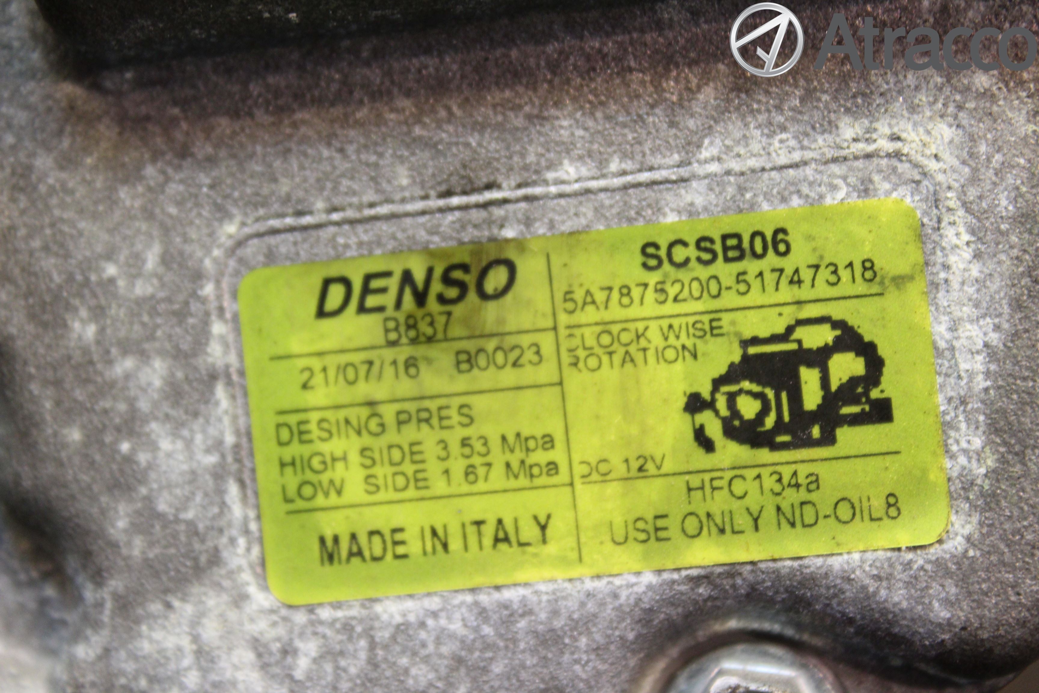 Fiat 500 07- Varme Ac Kompressor