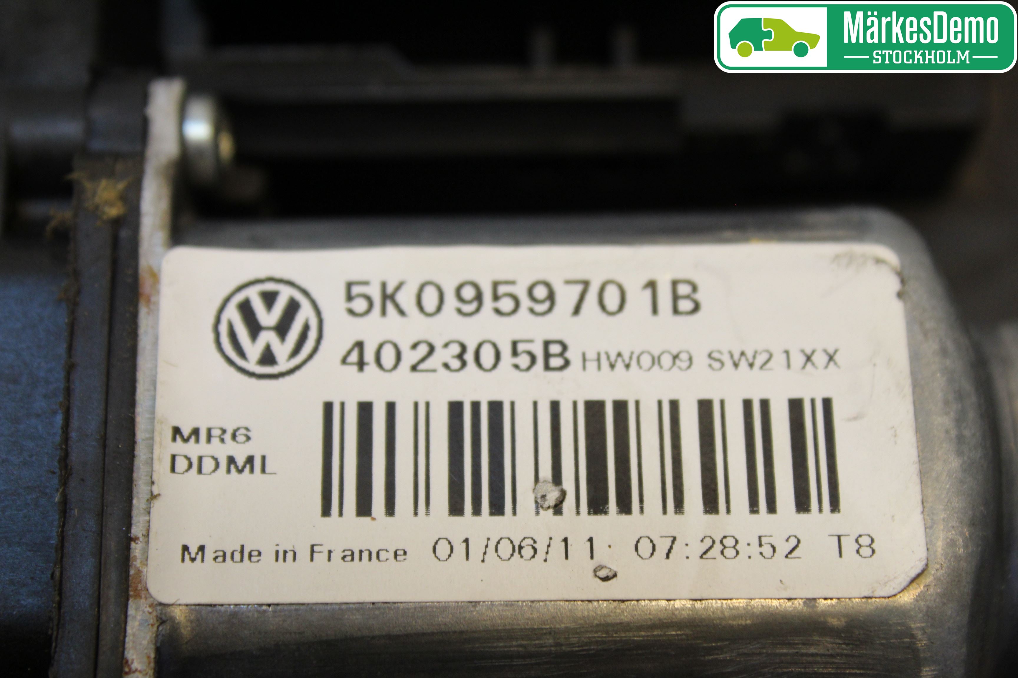 Volkswagen VW GOLF VI 09-13 Vindusheismotor