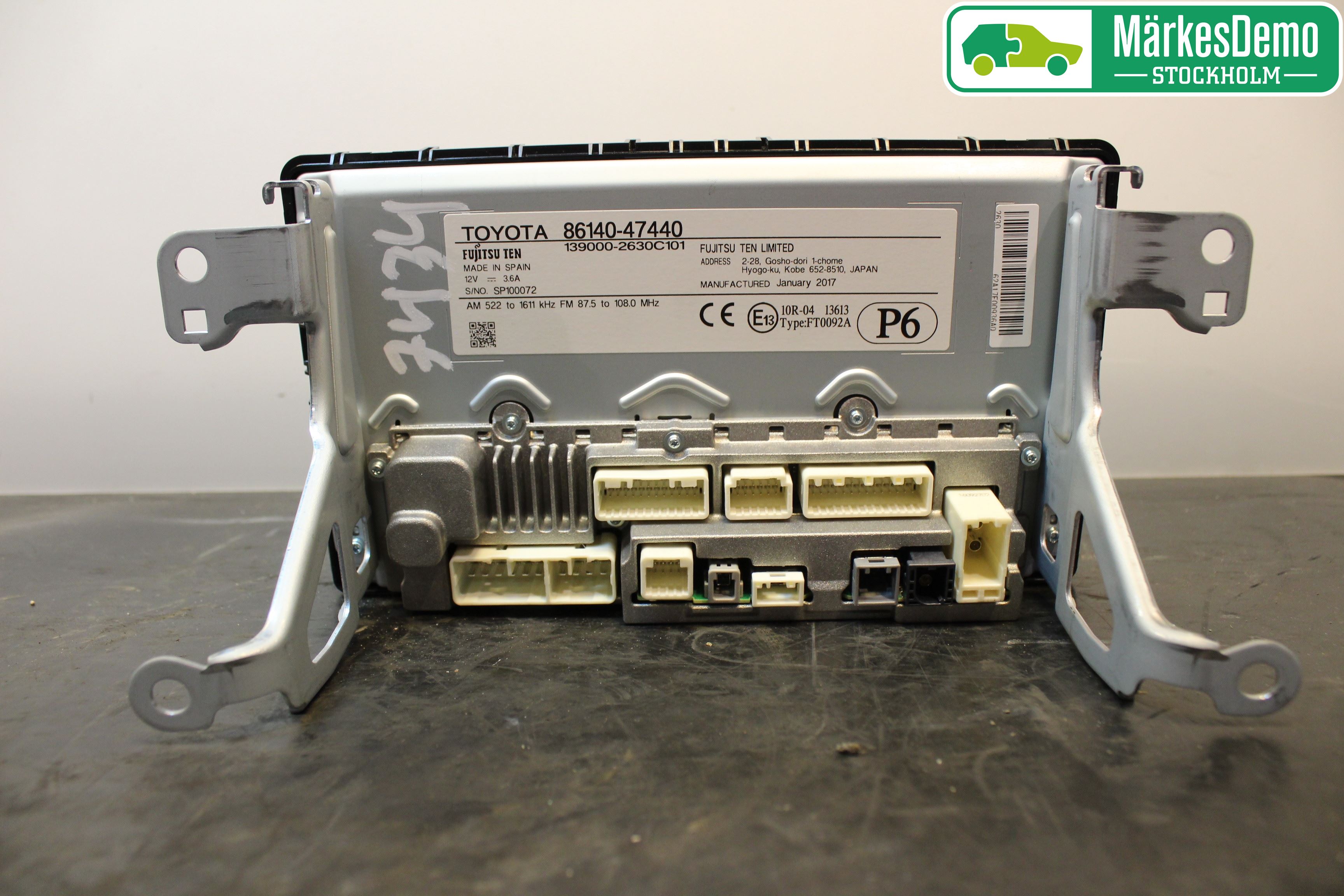 Toyota PRIUS (ZVW50) 16-21 Stereo Radio Med Cd